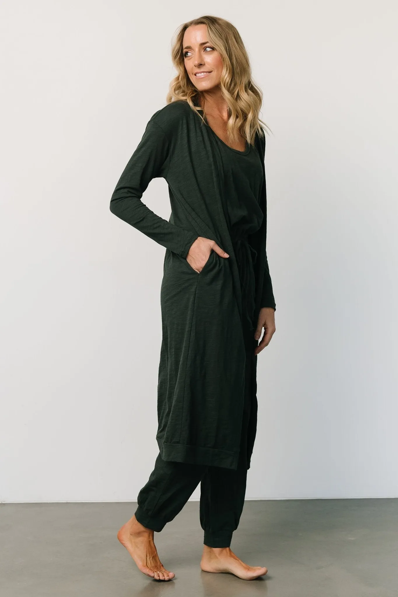 Janae Jumpsuit + Cardigan Set | Dark Green sold by Baltic Born product image thumbnail 3