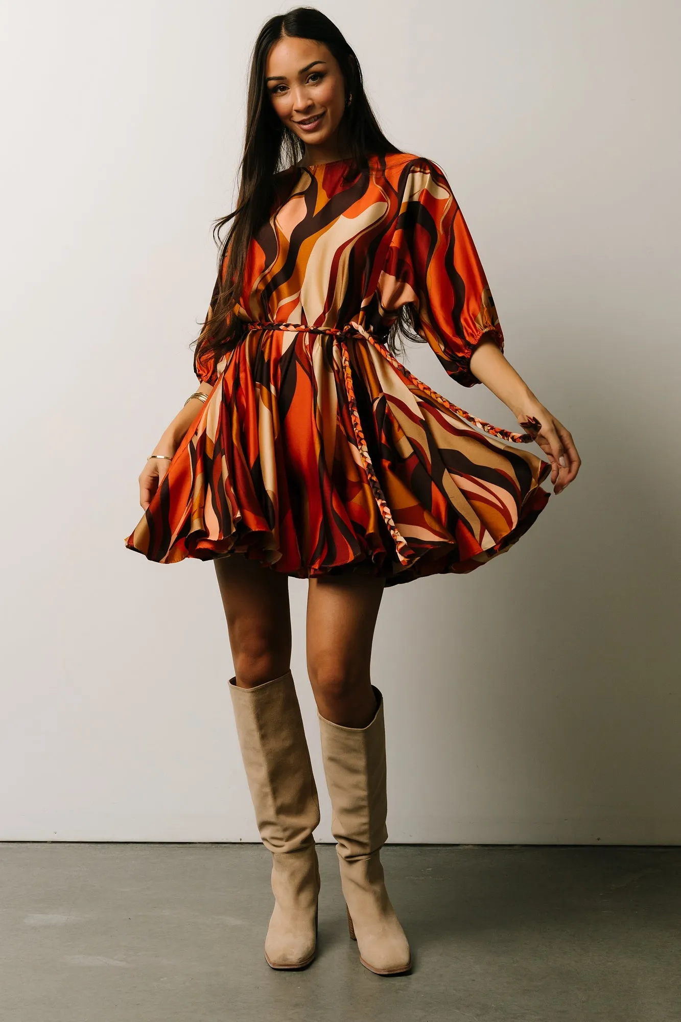 Esma Mini Dress | Rust Multi sold by Baltic Born