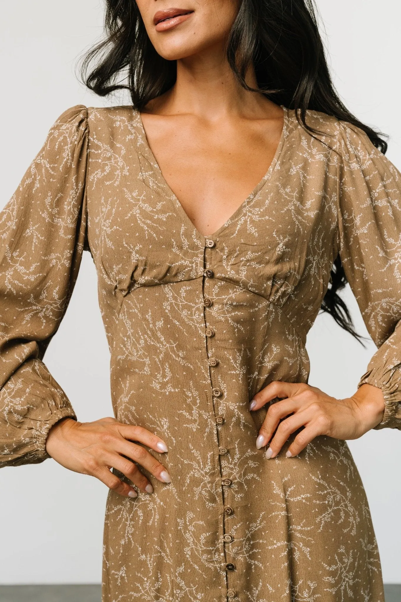 Claudine Maxi Dress | Dusty Brown Print sold by Baltic Born product image thumbnail 2