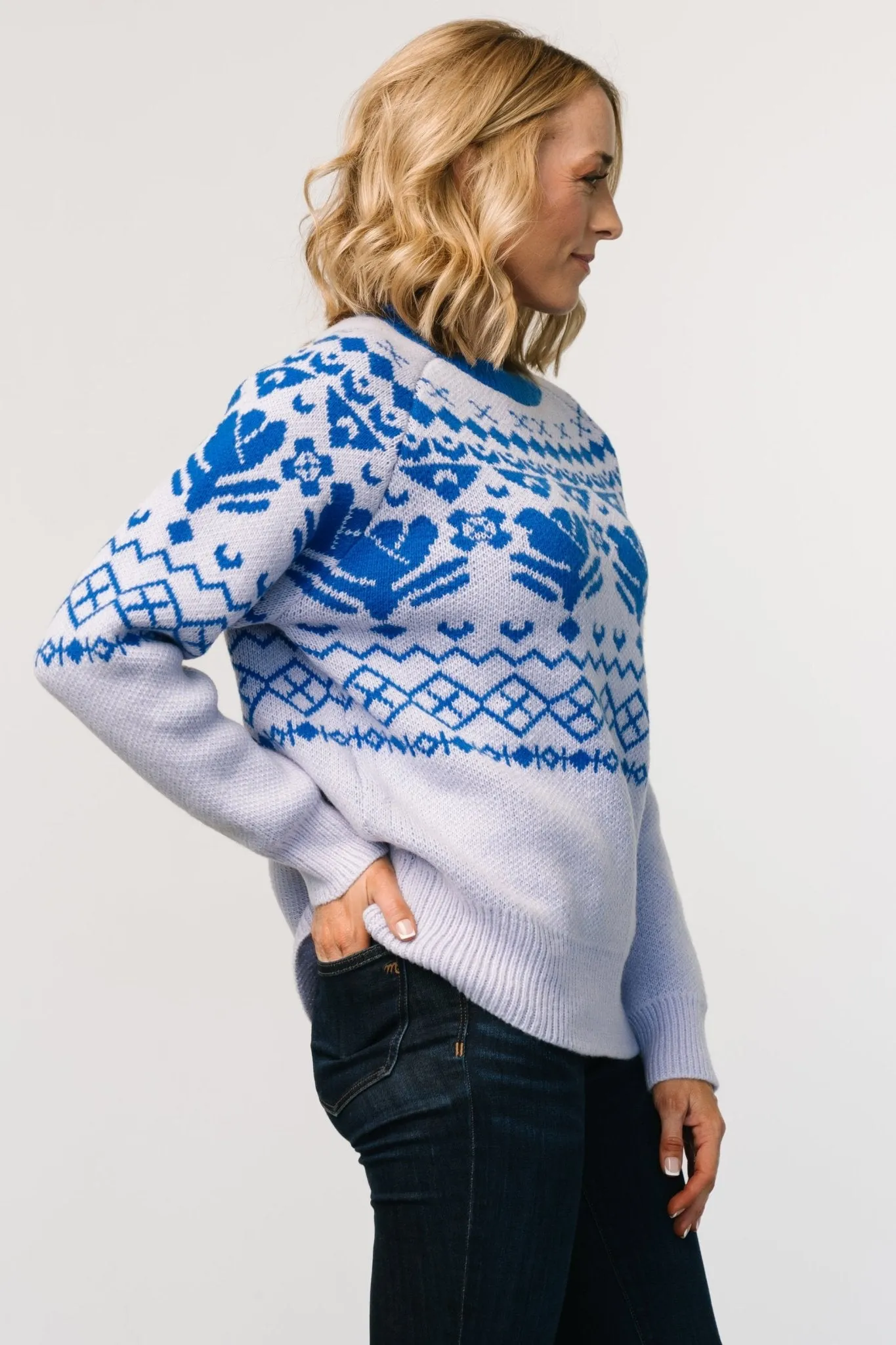 Lucerne Sweater | Blue Multi sold by Baltic Born product image thumbnail 5