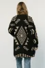 Hays Oversized Cardigan | Black + Tan sold by Baltic Born