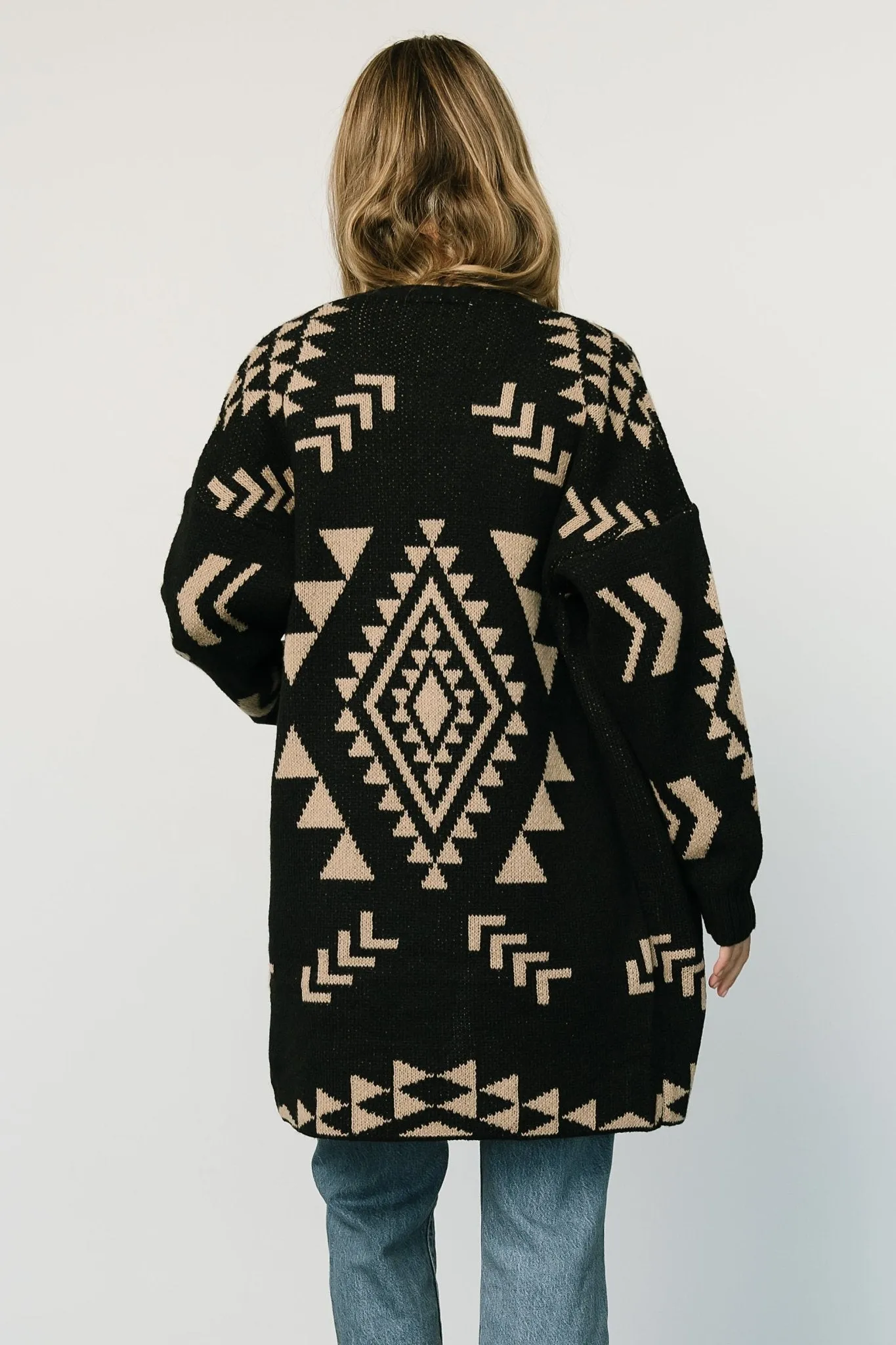 Hays Oversized Cardigan | Black + Tan sold by Baltic Born product image thumbnail 5