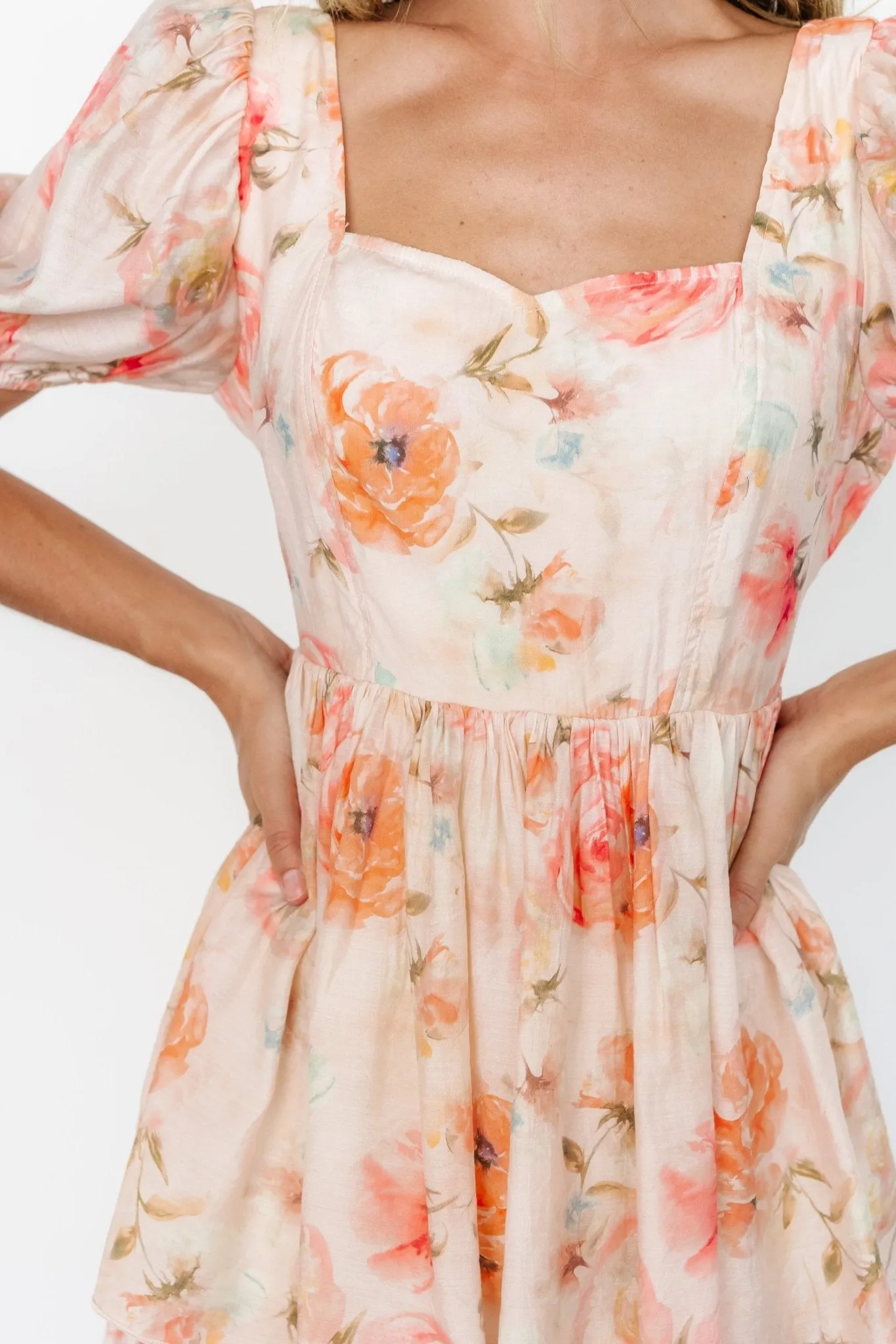 Cozette Tiered Maxi Dress | Blush Floral sold by Baltic Born product image thumbnail 2