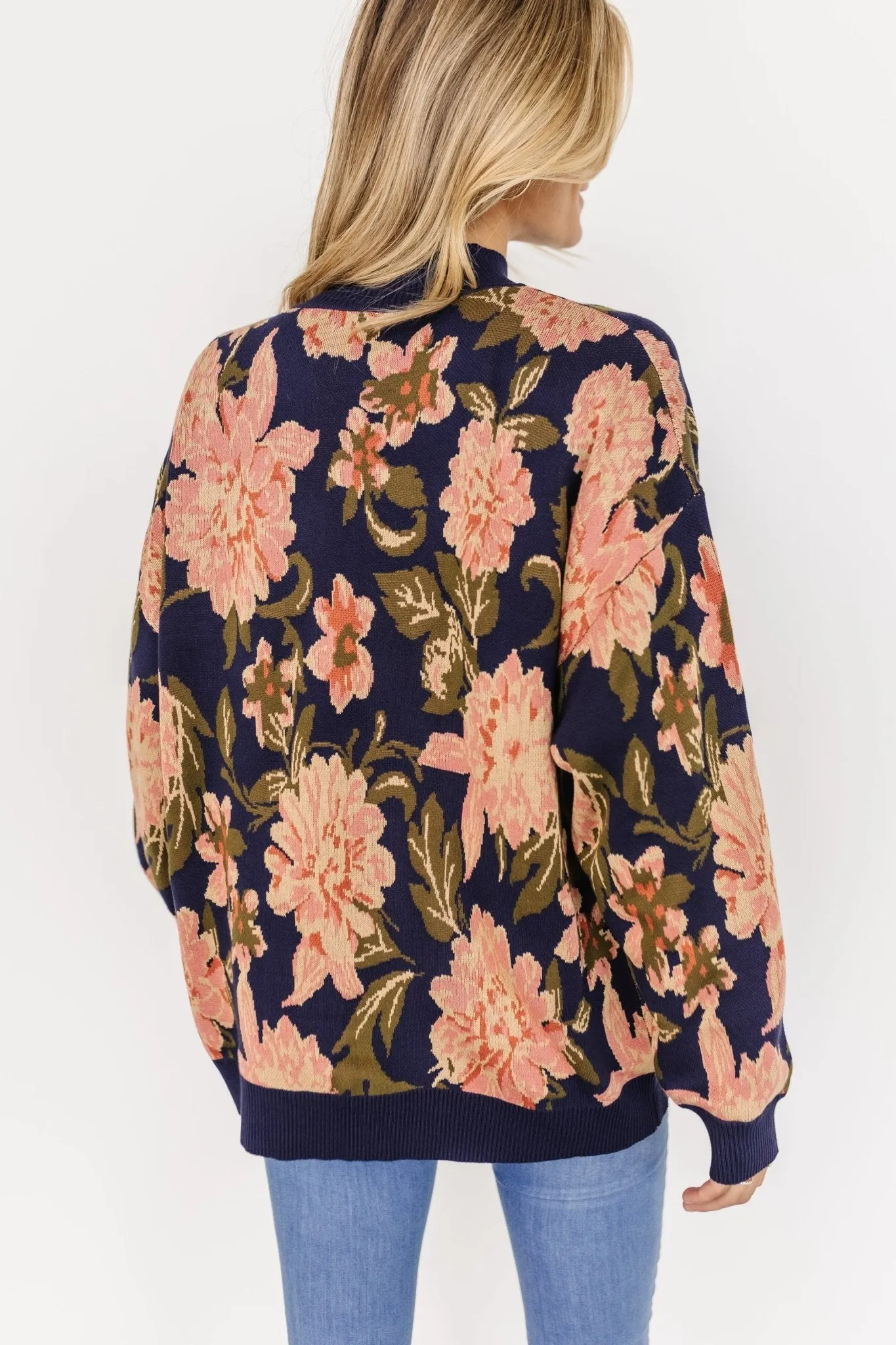 Polly Sweater | Navy Multi Floral sold by Baltic Born product image thumbnail 4