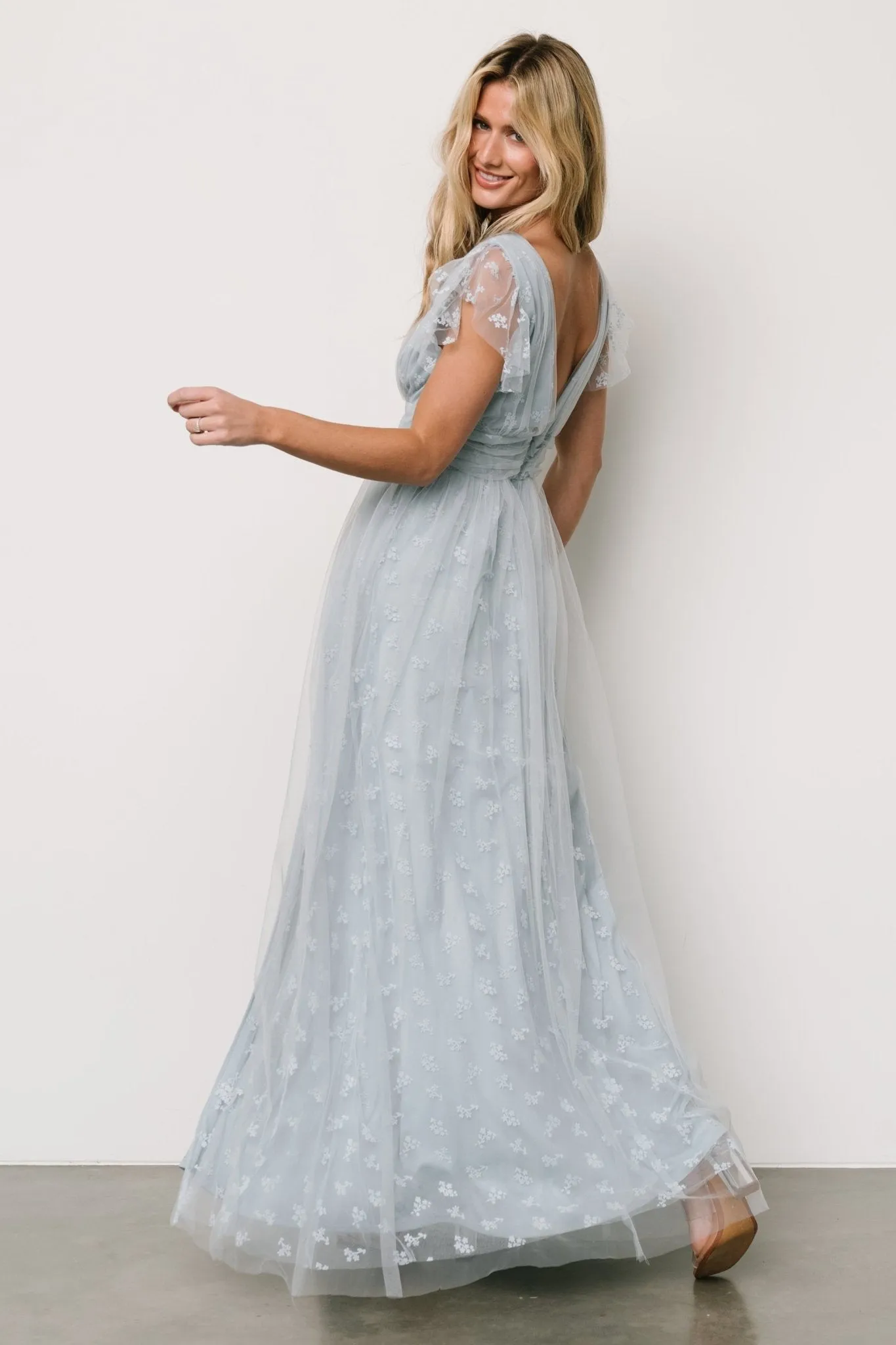 Caterina Tulle Maxi Dress | Light Blue sold by Baltic Born product image thumbnail 2