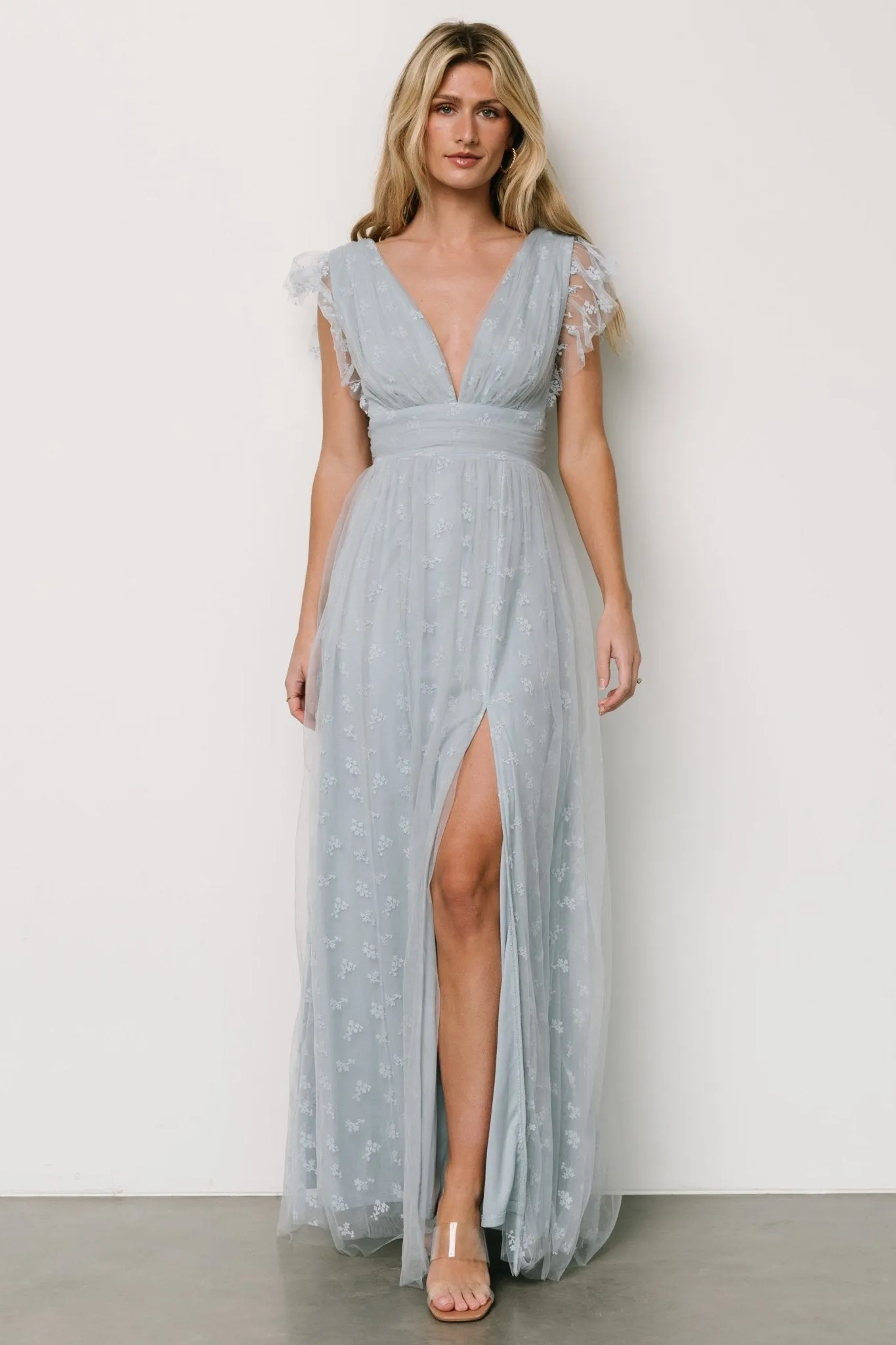 Caterina Tulle Maxi Dress | Light Blue sold by Baltic Born