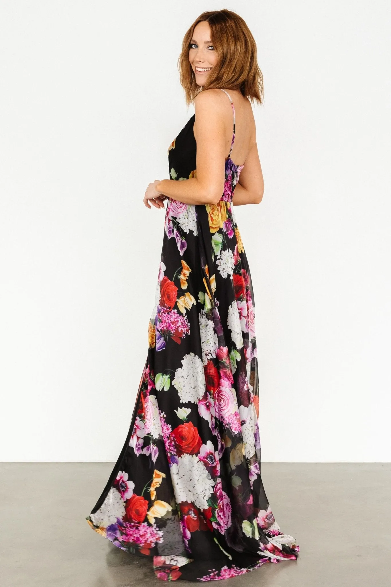 Vivienne Maxi Dress | Black Multi Floral sold by Baltic Born product image thumbnail 3