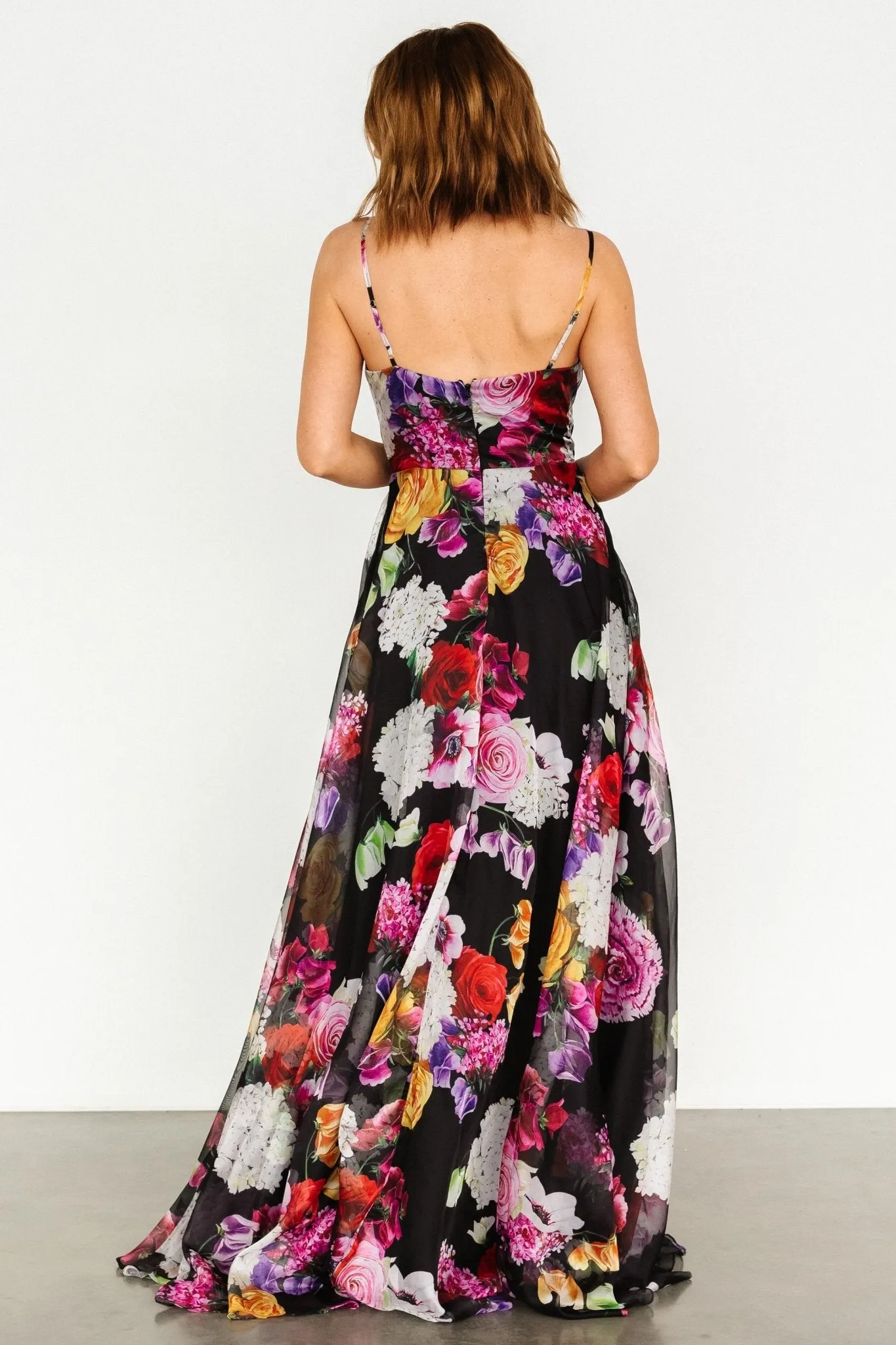 Vivienne Maxi Dress | Black Multi Floral sold by Baltic Born product image thumbnail 4