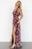 Carmine Maxi Dress | Wine Floral sold by Baltic Born