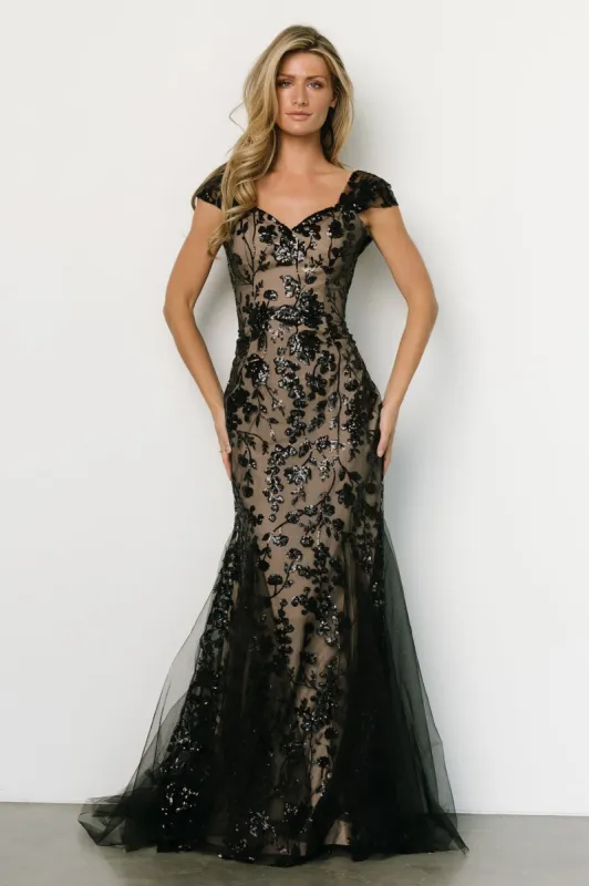 Always Bridal Gown | Black + Nude sold by Baltic Born