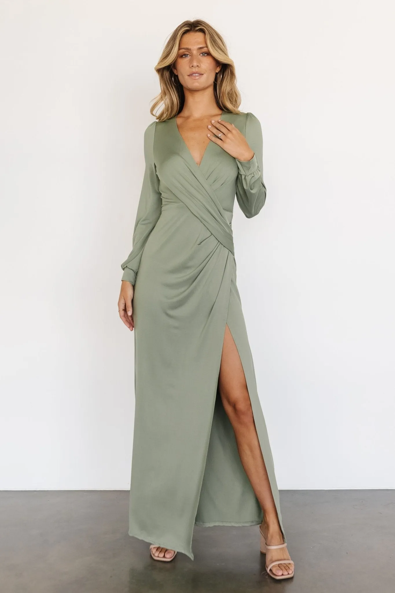 Keira Maxi Dress | Dusty Sage sold by Baltic Born