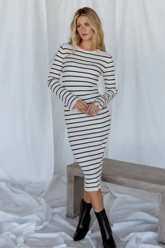 Iggy Sweater Dress | Ivory Stripe sold by Baltic Born
