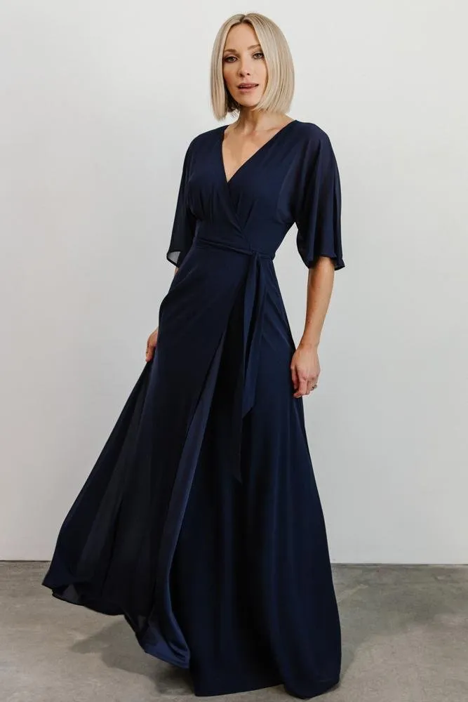 Lilly Wrap Maxi Dress | Navy sold by Baltic Born product image thumbnail 2
