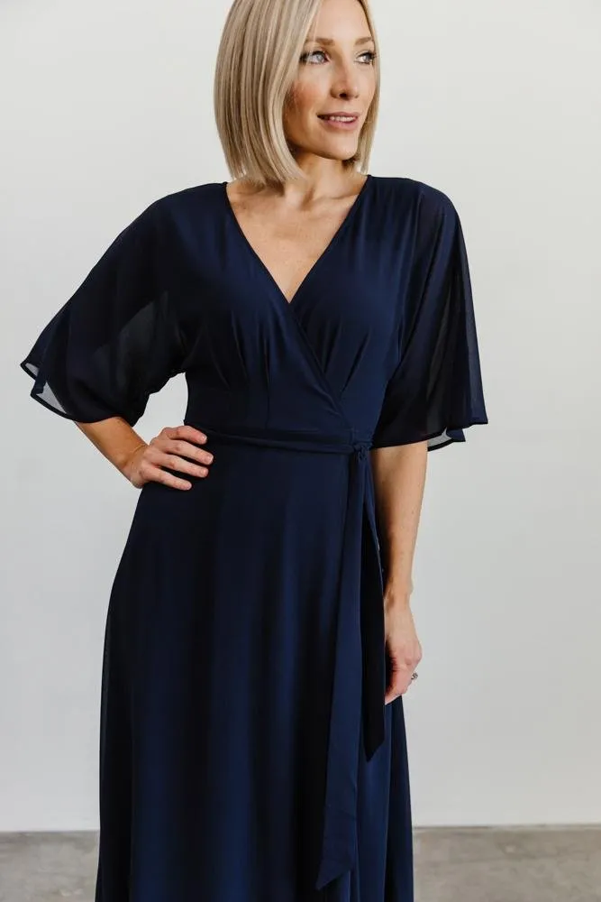 Lilly Wrap Maxi Dress | Navy sold by Baltic Born product image thumbnail 3