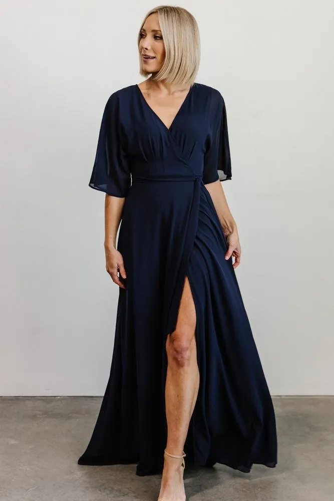 Lilly Wrap Maxi Dress | Navy sold by Baltic Born product image thumbnail 4