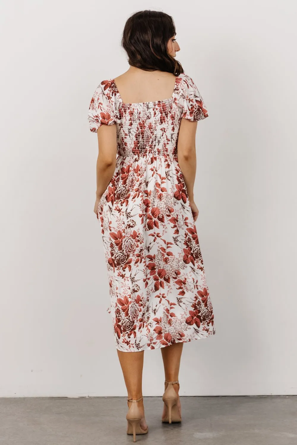 Cadence Midi Dress | Terracotta Floral sold by Baltic Born product image thumbnail 5
