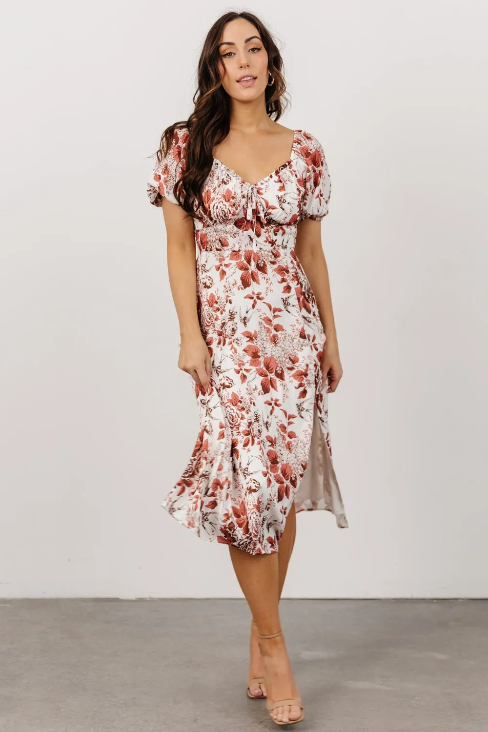 Cadence Midi Dress | Terracotta Floral sold by Baltic Born product image thumbnail 3