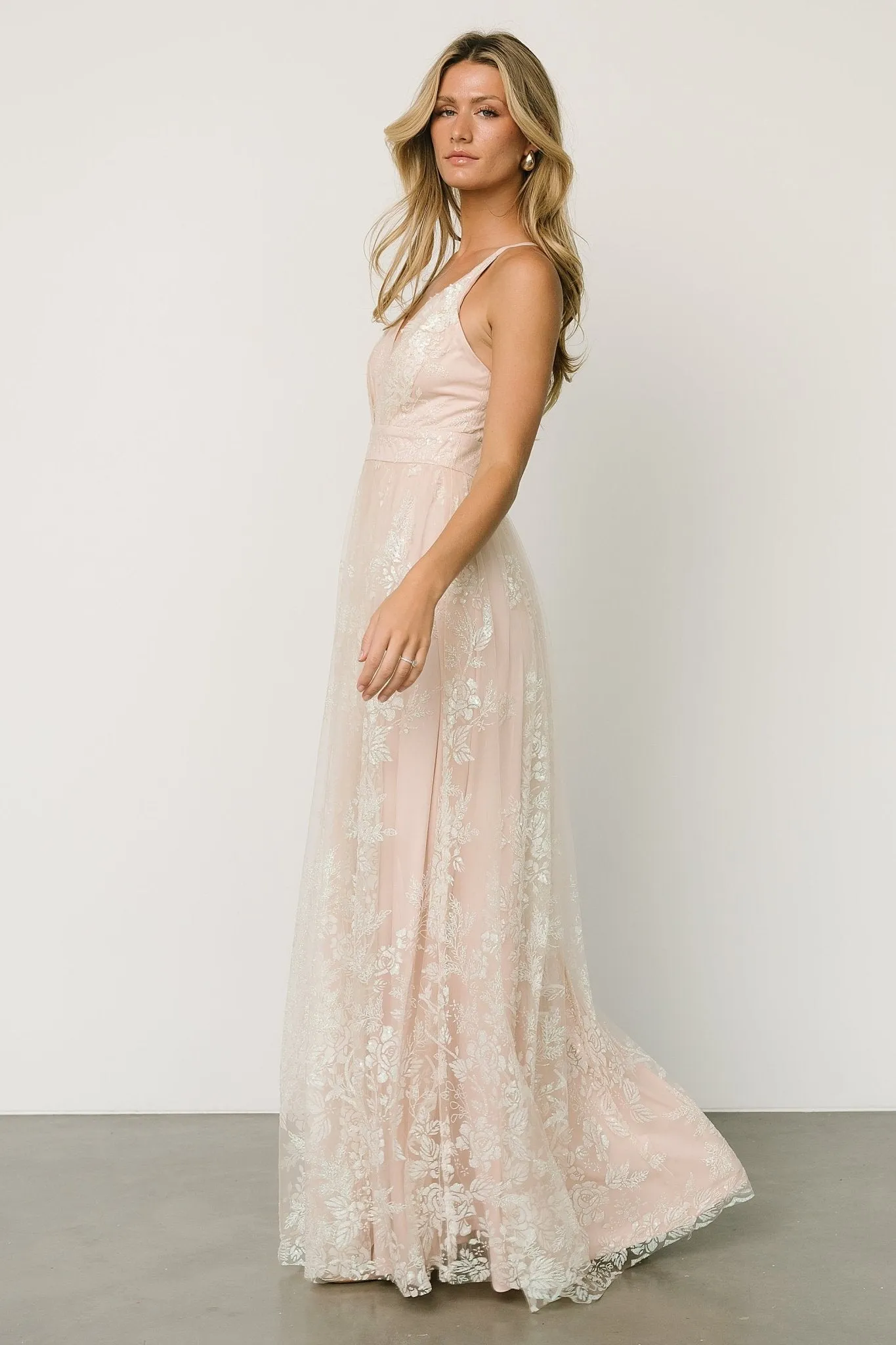 Lucienne Shimmer Maxi Gown | Ivory sold by Baltic Born product image thumbnail 5