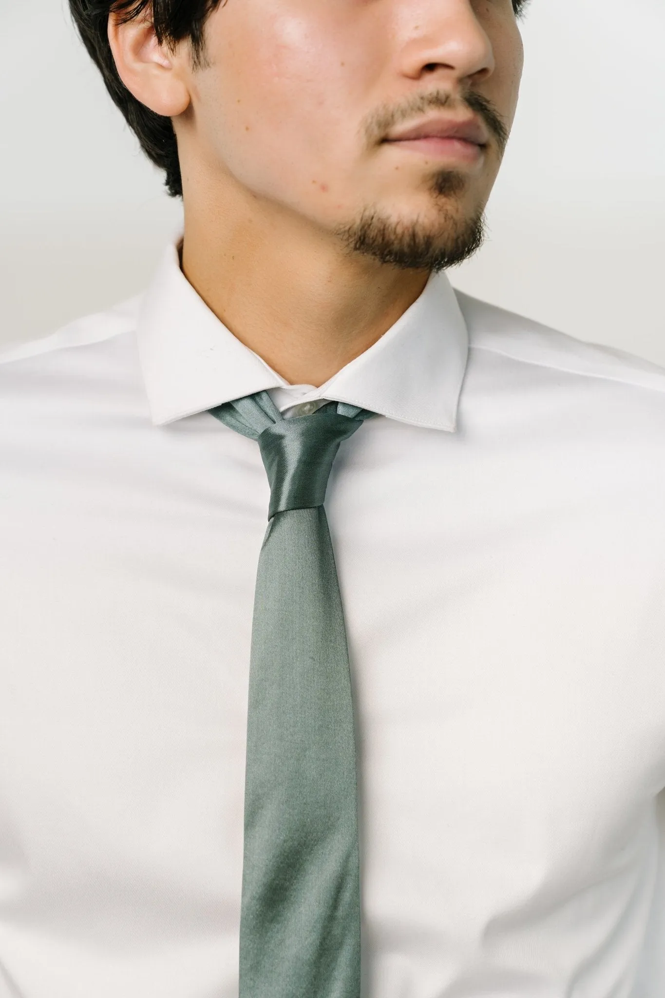 Classic Satin Tie | Lagoon sold by Baltic Born product image thumbnail 2
