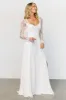 Adalaide Long Sleeve Maxi Dress | Off White sold by Baltic Born