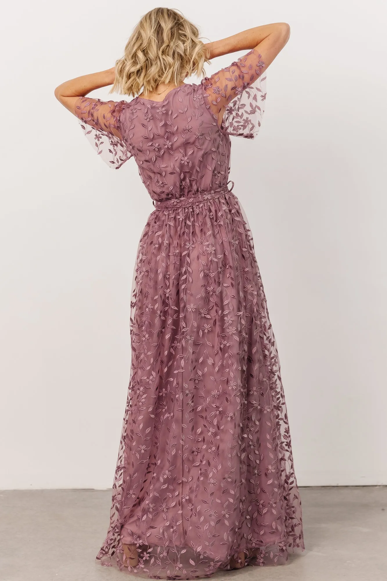 Marseille Embossed Maxi Dress | Lavender sold by Baltic Born product image thumbnail 4