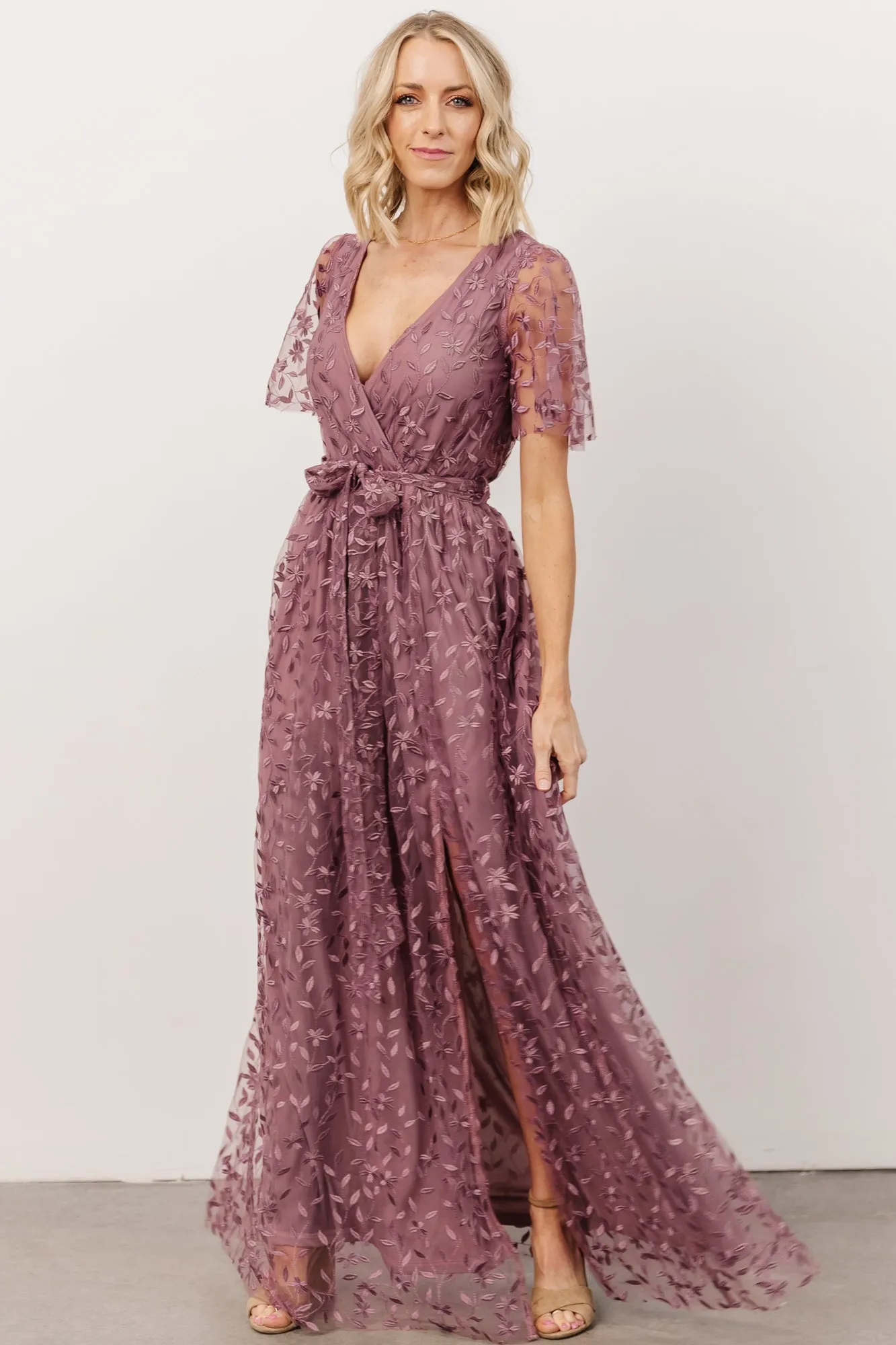 Marseille Embossed Maxi Dress | Lavender sold by Baltic Born