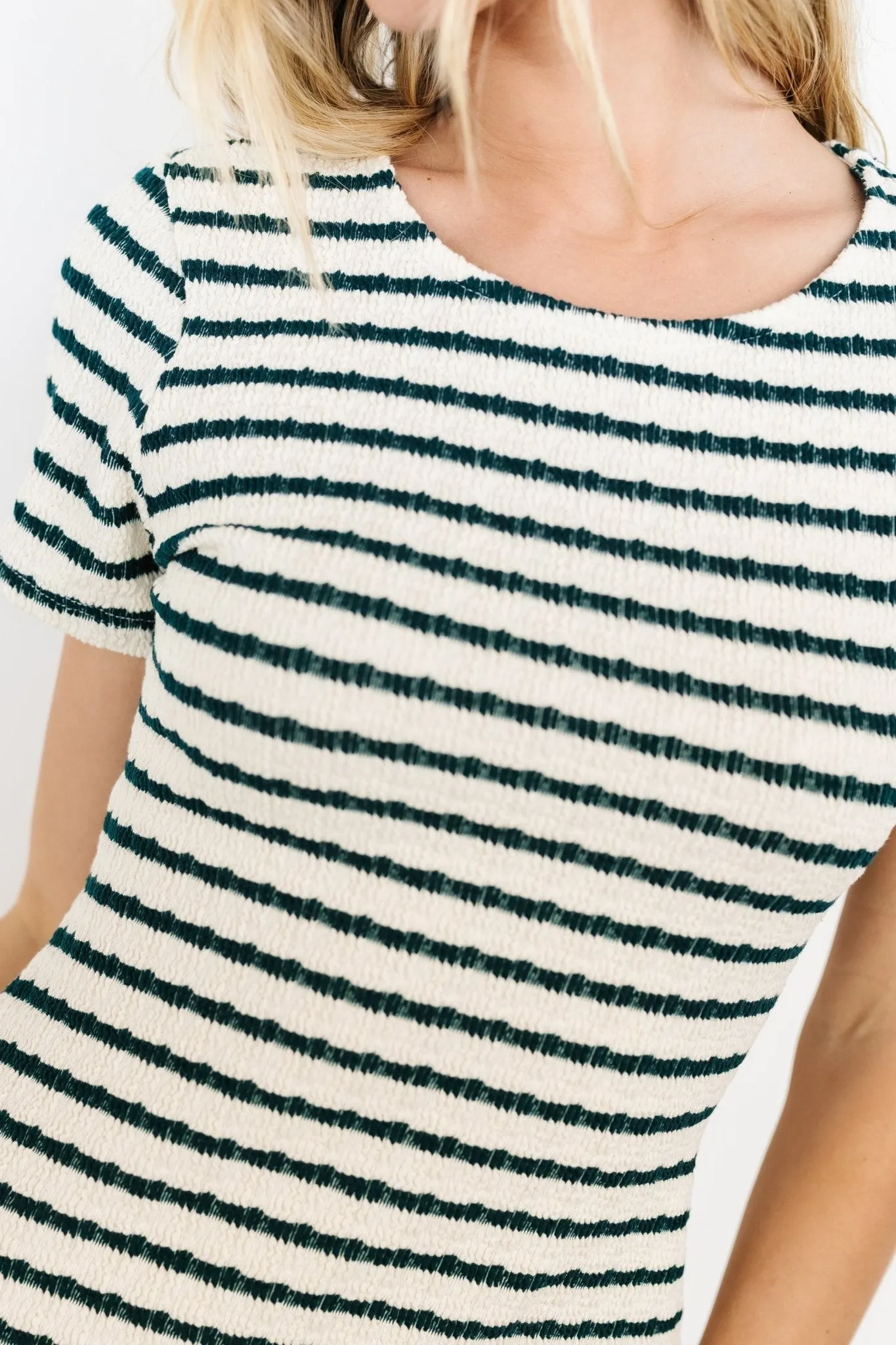 Linz Midi Dress | Cream + Green sold by Baltic Born product image thumbnail 4