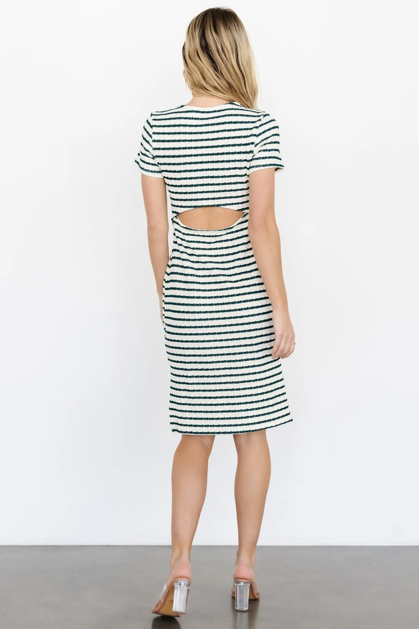 Linz Midi Dress | Cream + Green sold by Baltic Born product image thumbnail 2