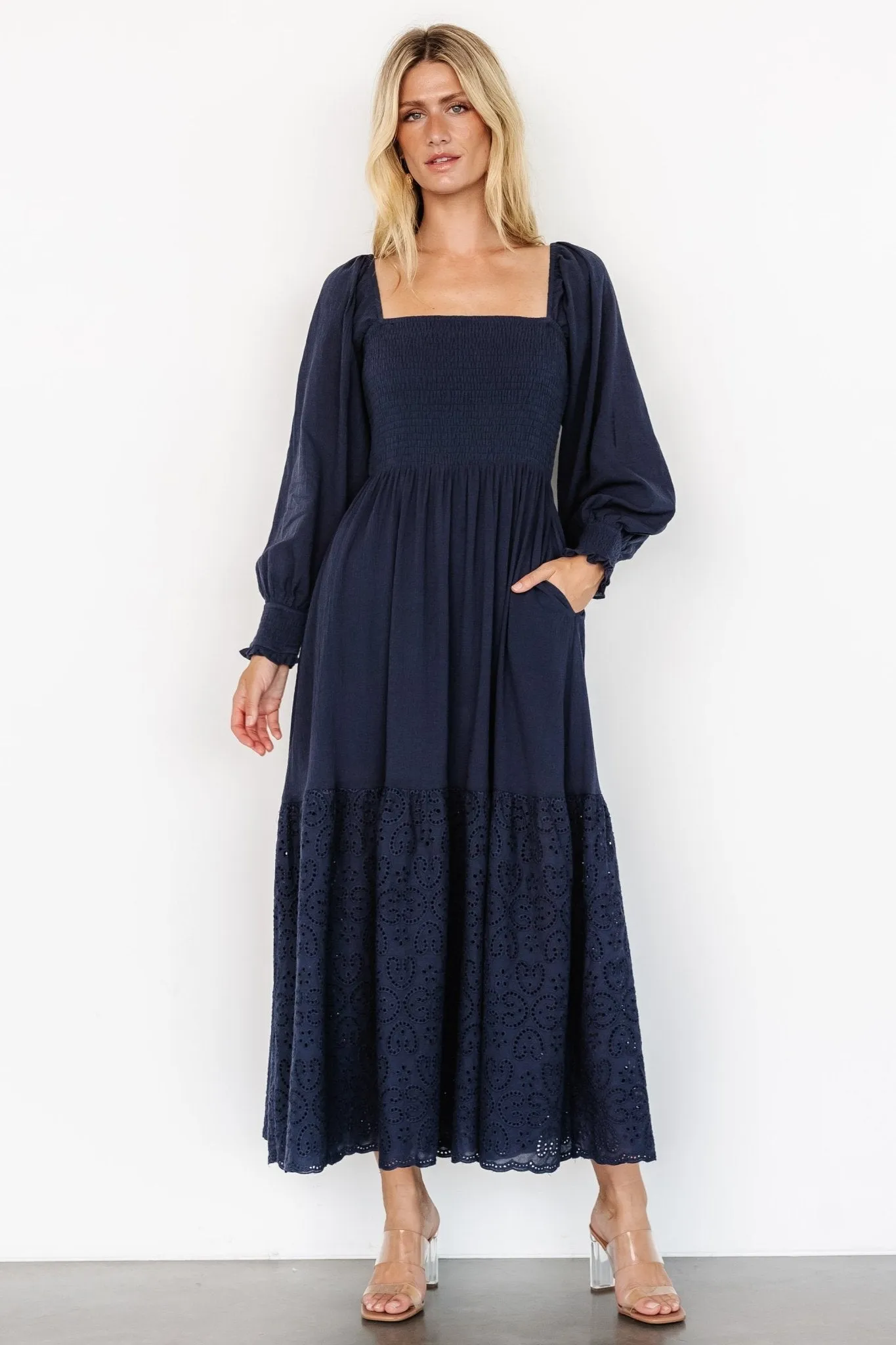 Marcella Maxi Dress | Navy sold by Baltic Born product image thumbnail 4
