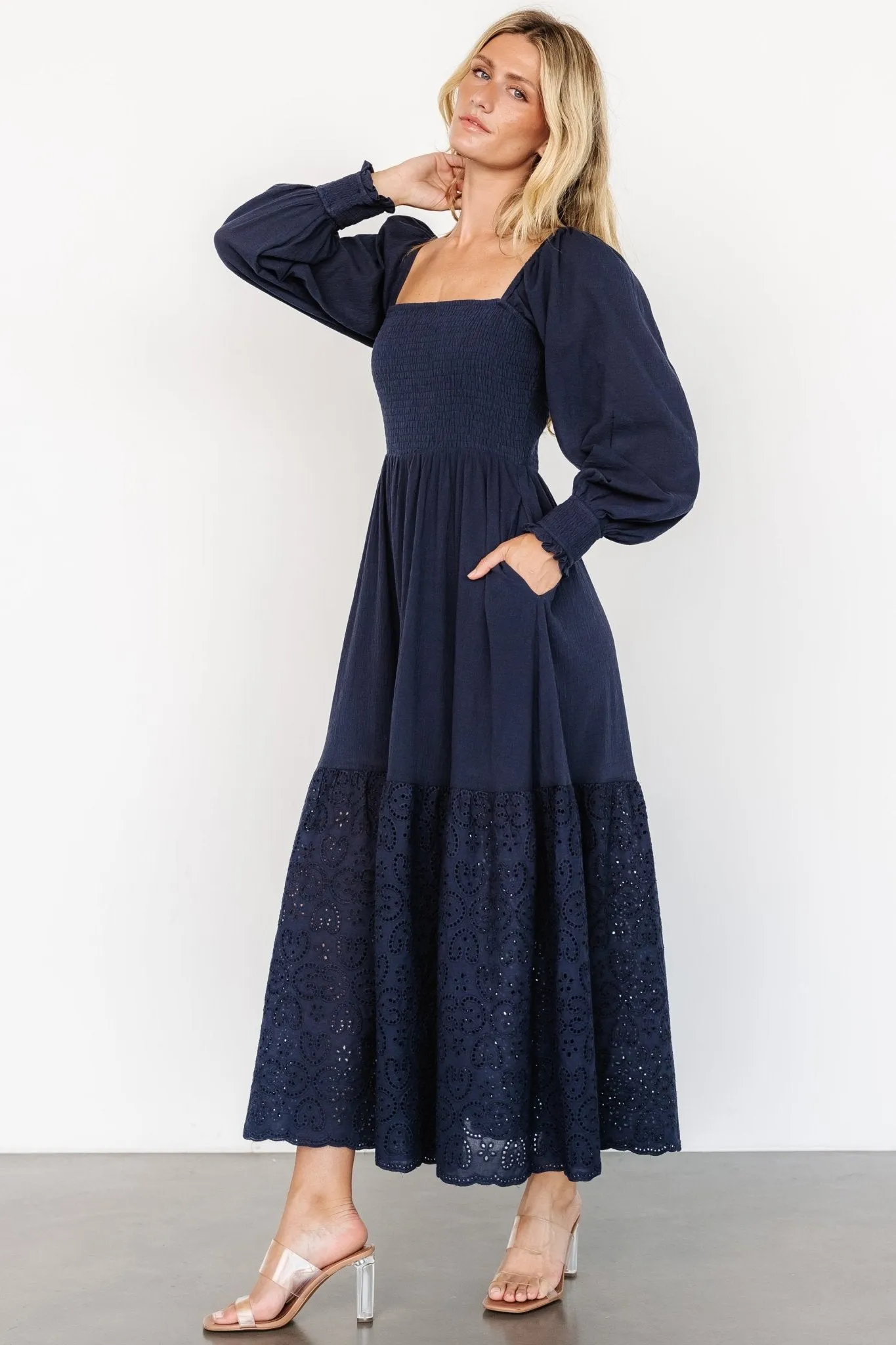 Marcella Maxi Dress | Navy sold by Baltic Born product image thumbnail 3