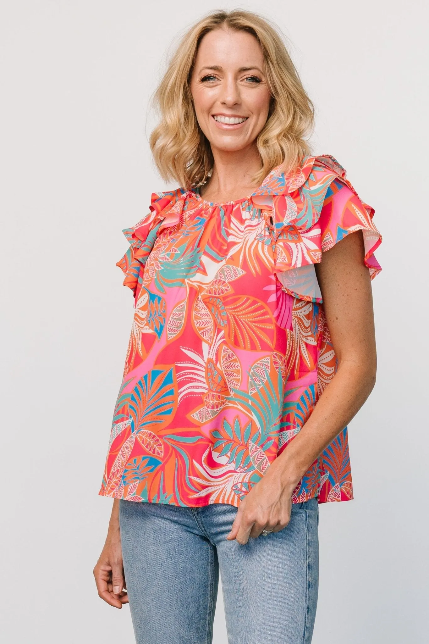 Cancun Top | Red Multi sold by Baltic Born product image thumbnail 3