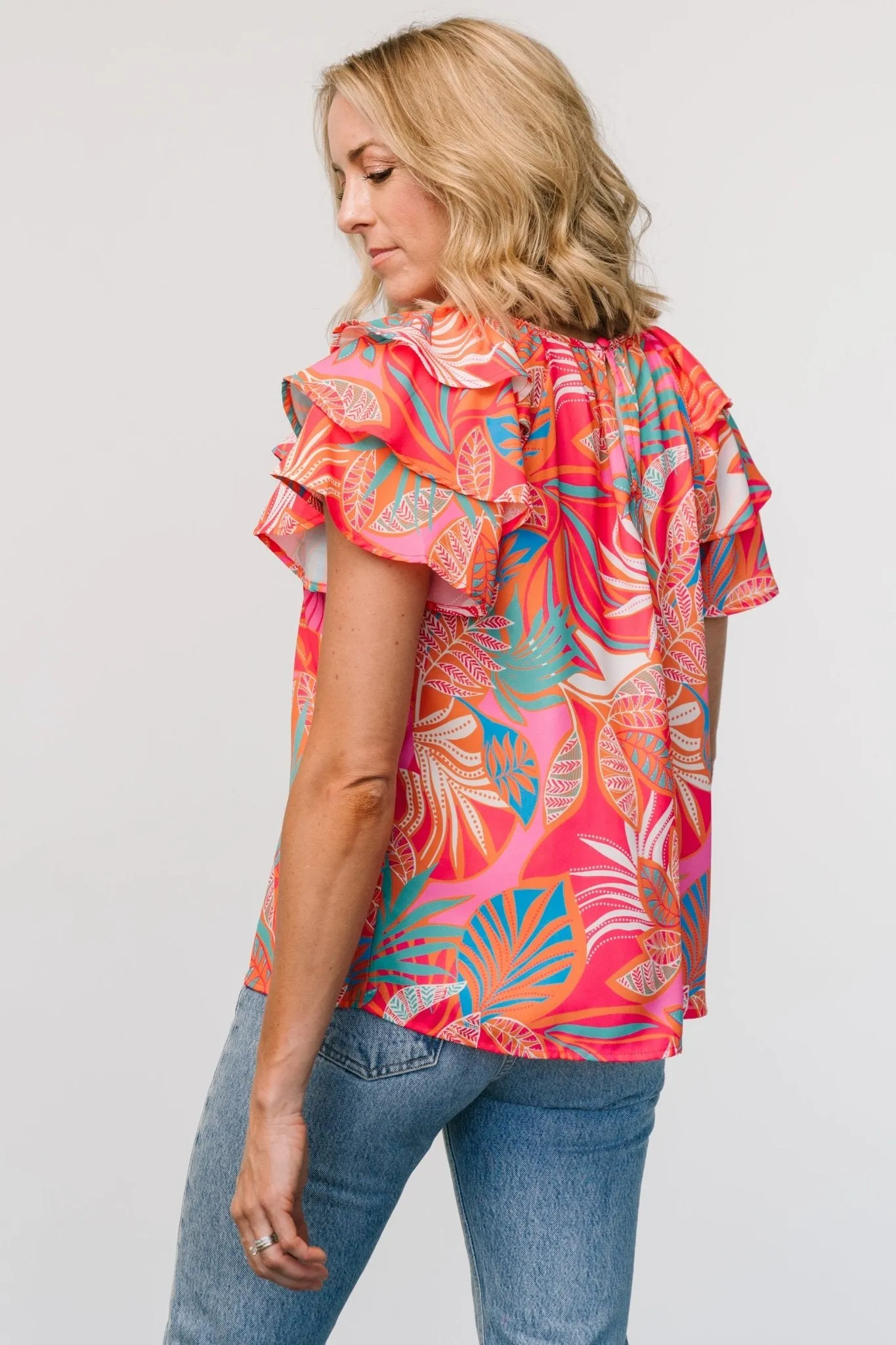 Cancun Top | Red Multi sold by Baltic Born product image thumbnail 4