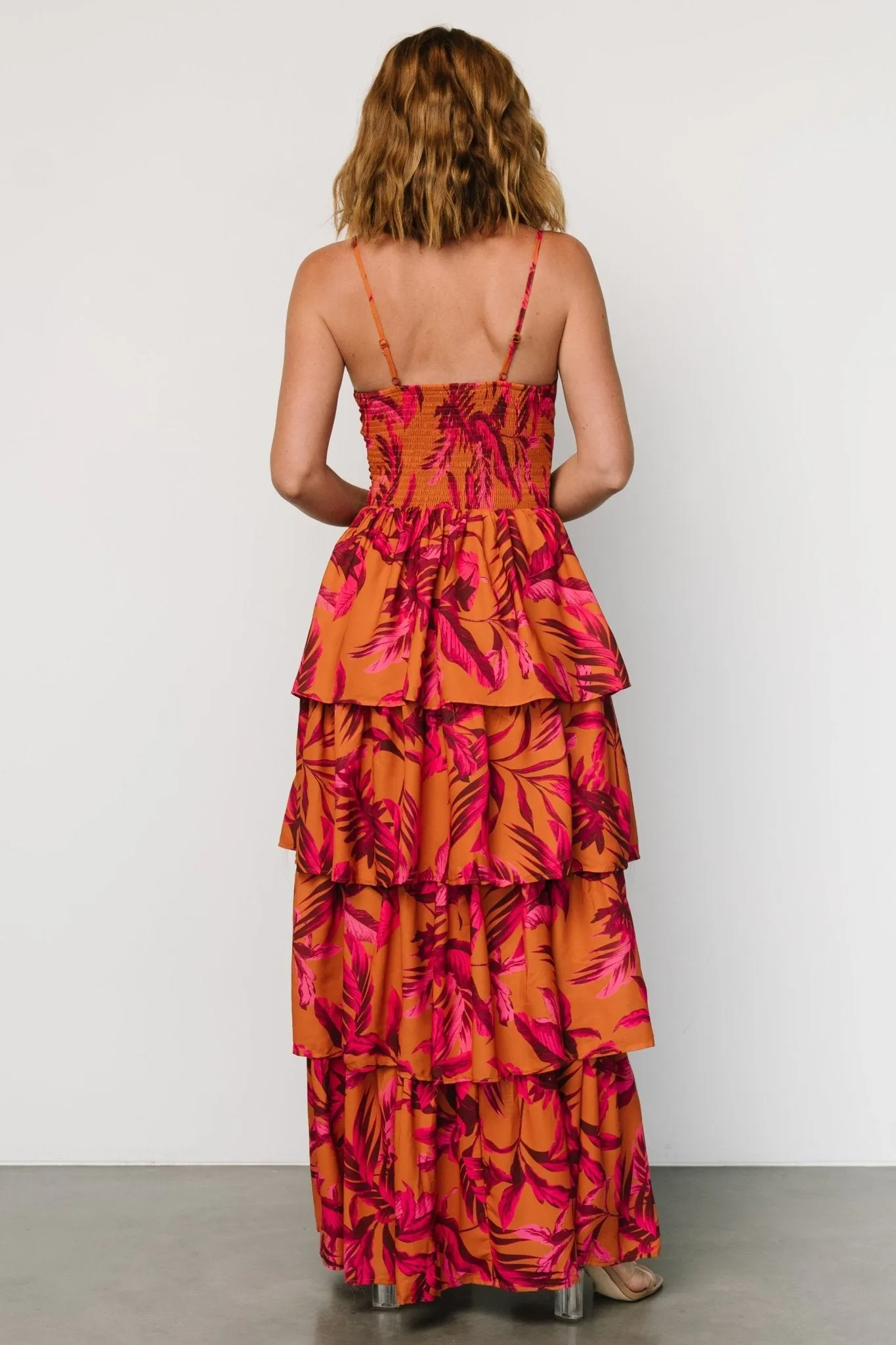Joree Tiered Maxi Dress | Ginger + Fuschia Multi sold by Baltic Born product image thumbnail 5