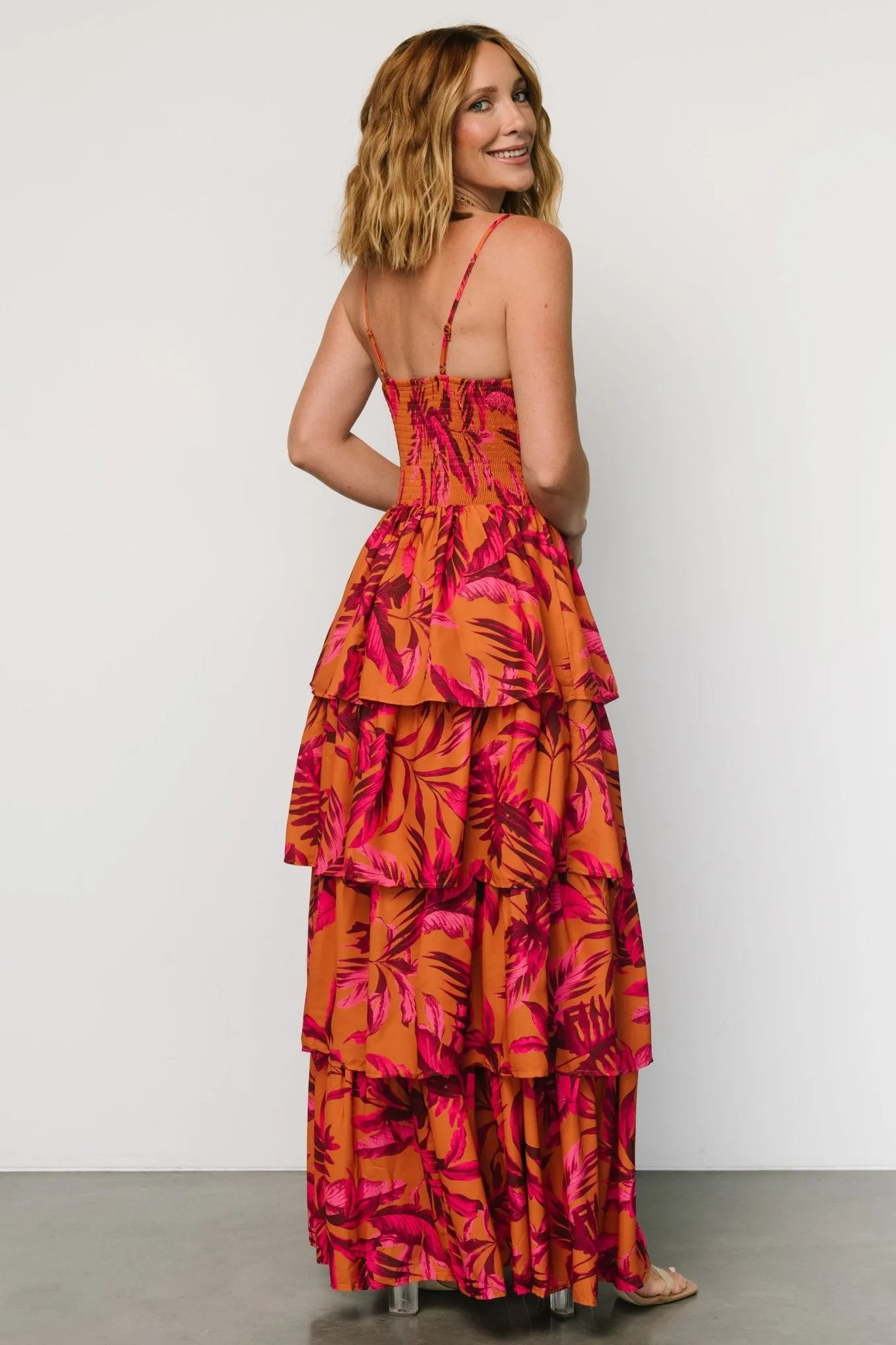 Joree Tiered Maxi Dress | Ginger + Fuschia Multi sold by Baltic Born product image thumbnail 3
