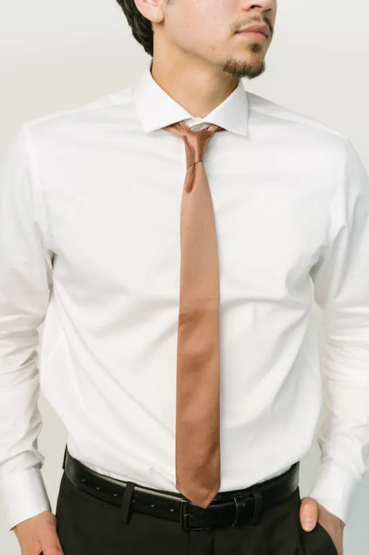 Classic Satin Tie | Bronze sold by Baltic Born