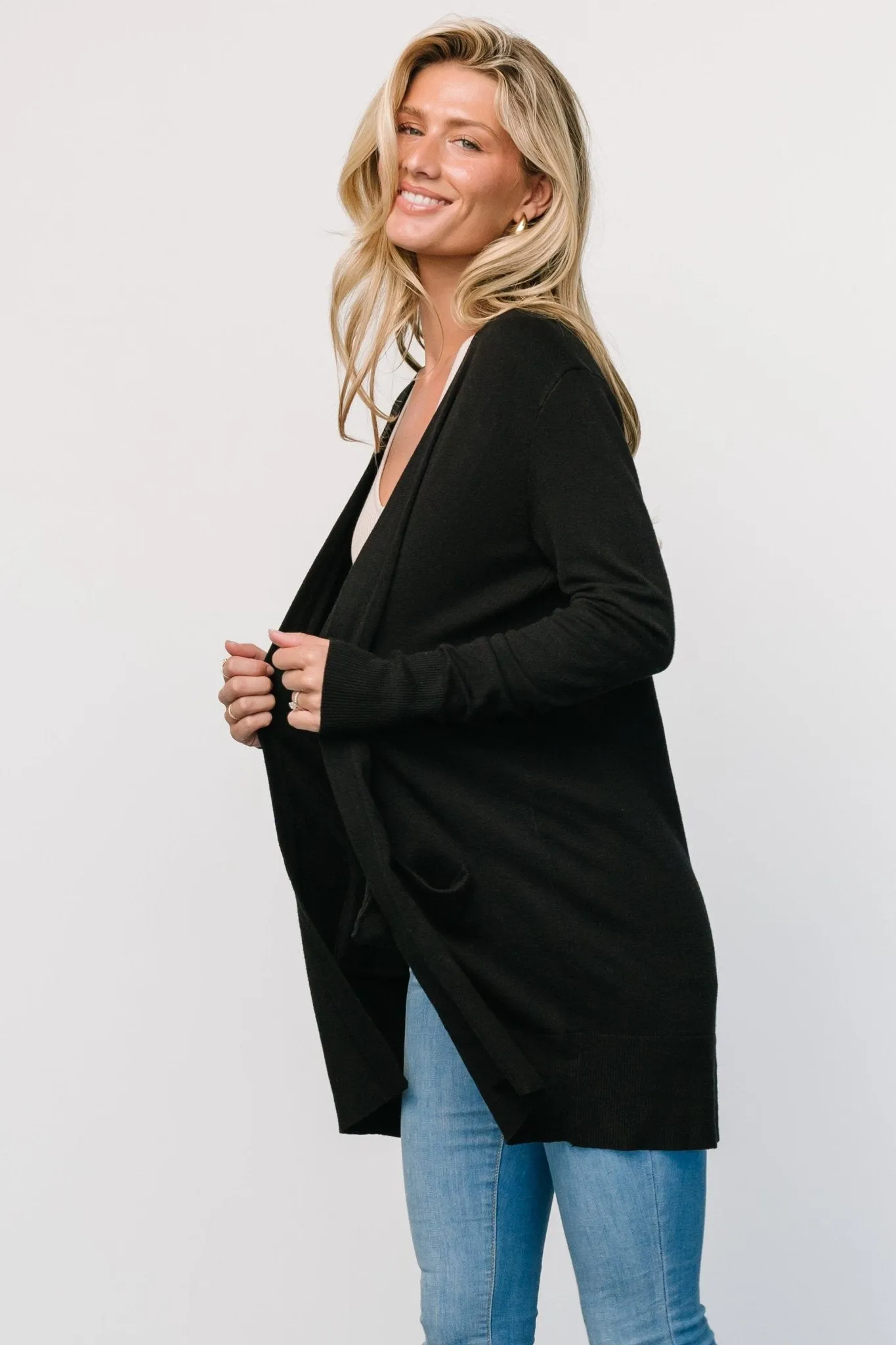 Edison Cardigan | Black sold by Baltic Born product image thumbnail 4