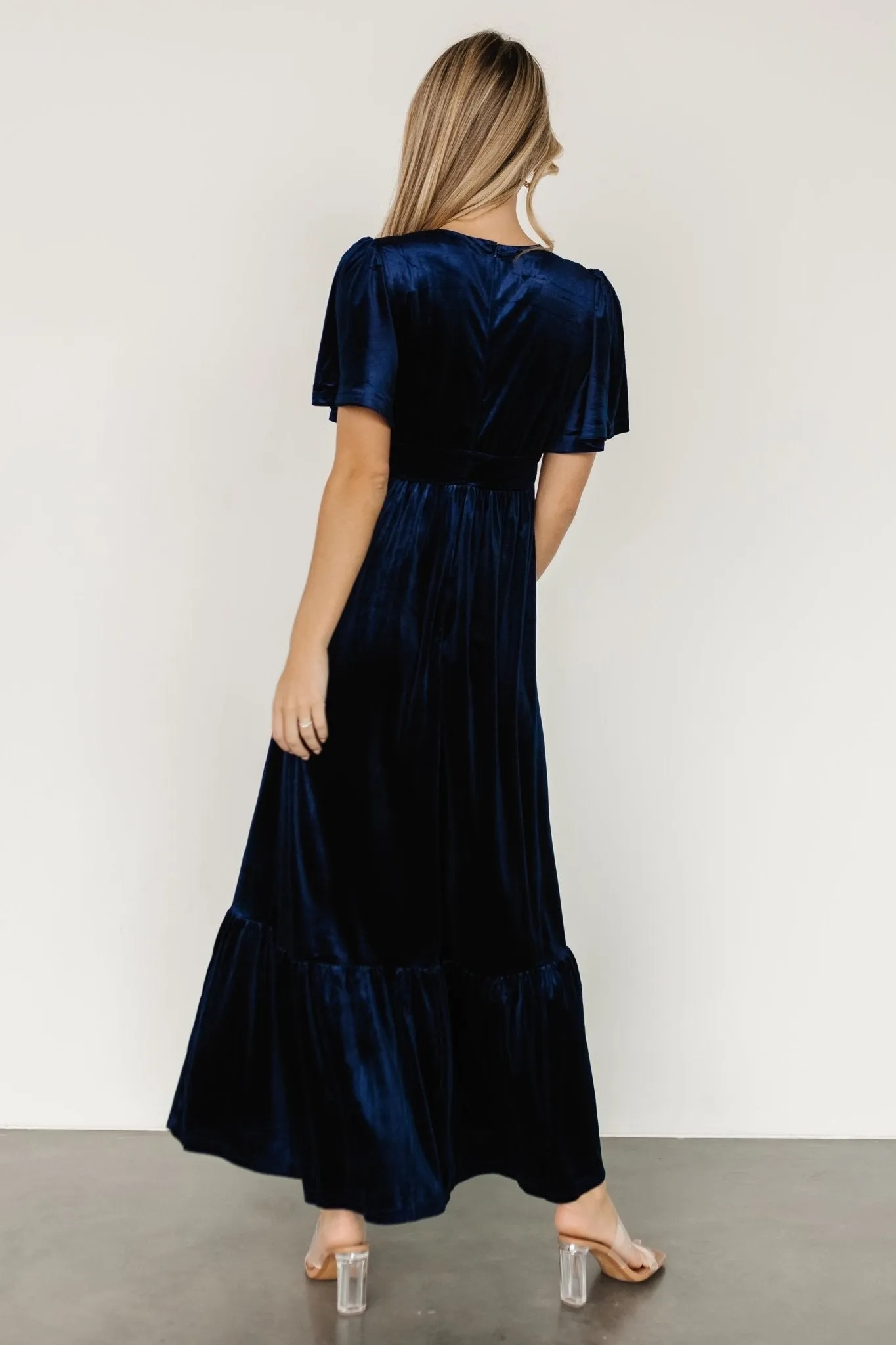 Reina Velvet Maxi Dress | Midnight Blue sold by Baltic Born product image thumbnail 4