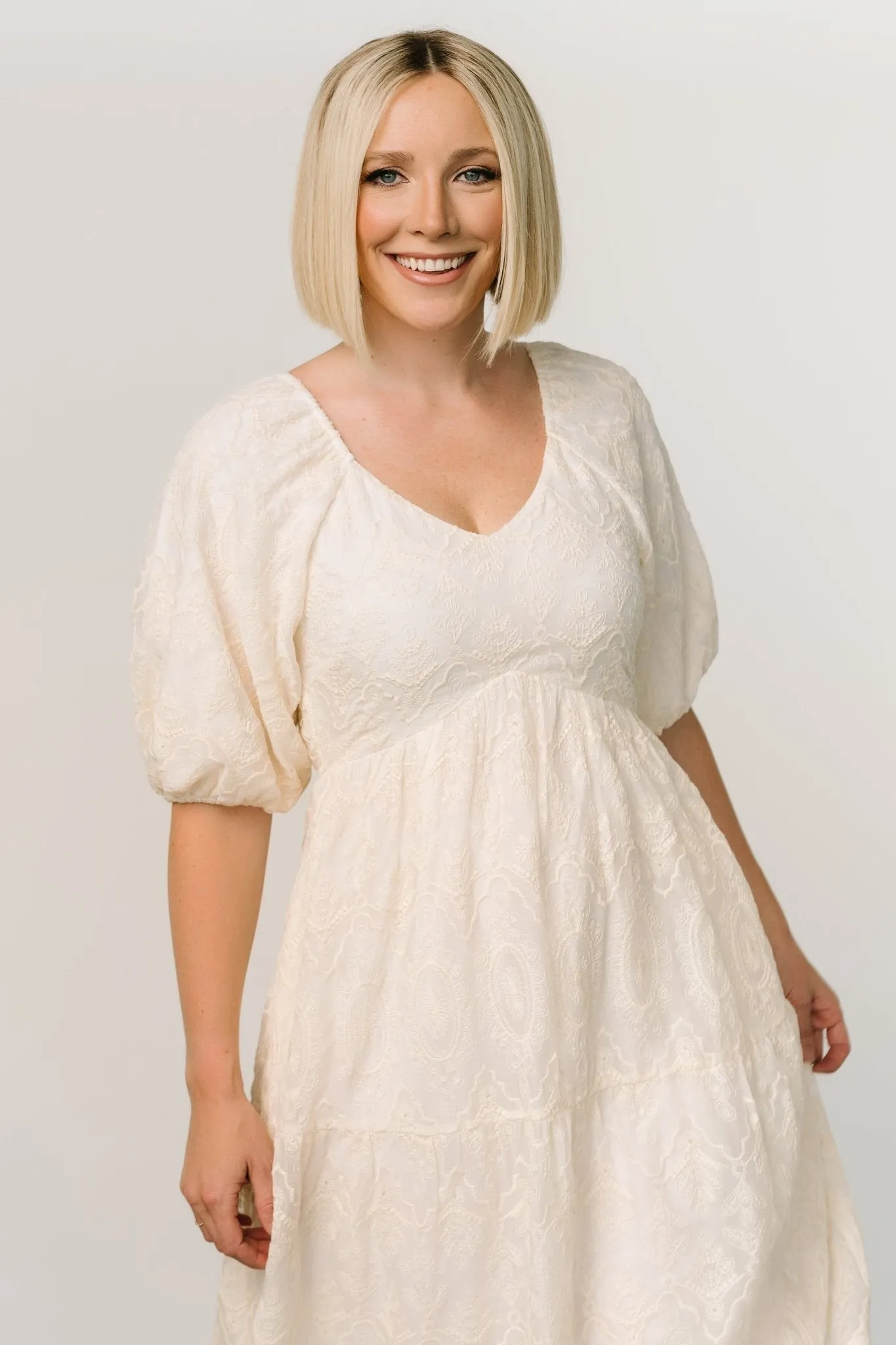Rawlins Embroidered Dress | Ivory sold by Baltic Born product image thumbnail 2