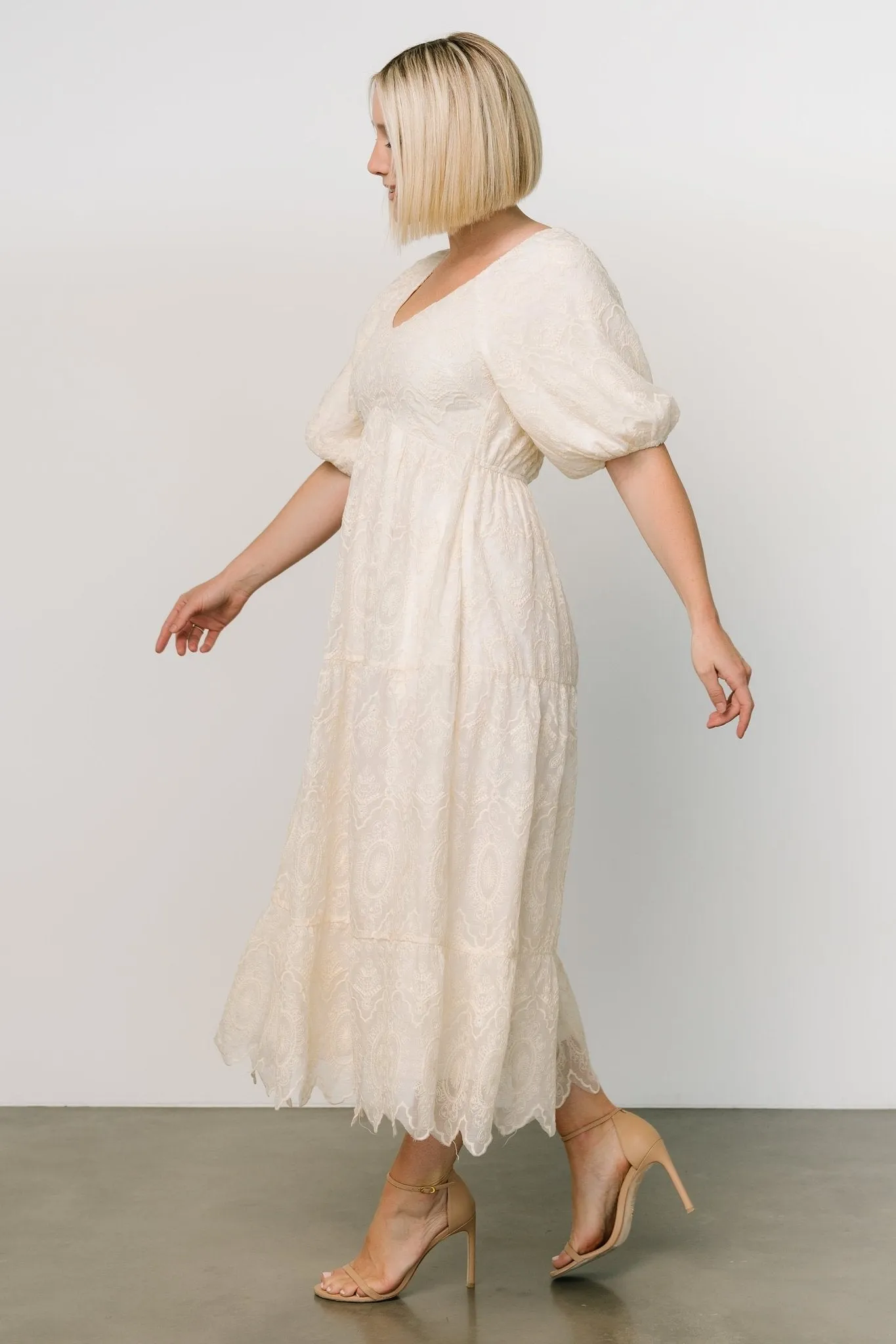 Rawlins Embroidered Dress | Ivory sold by Baltic Born product image thumbnail 3