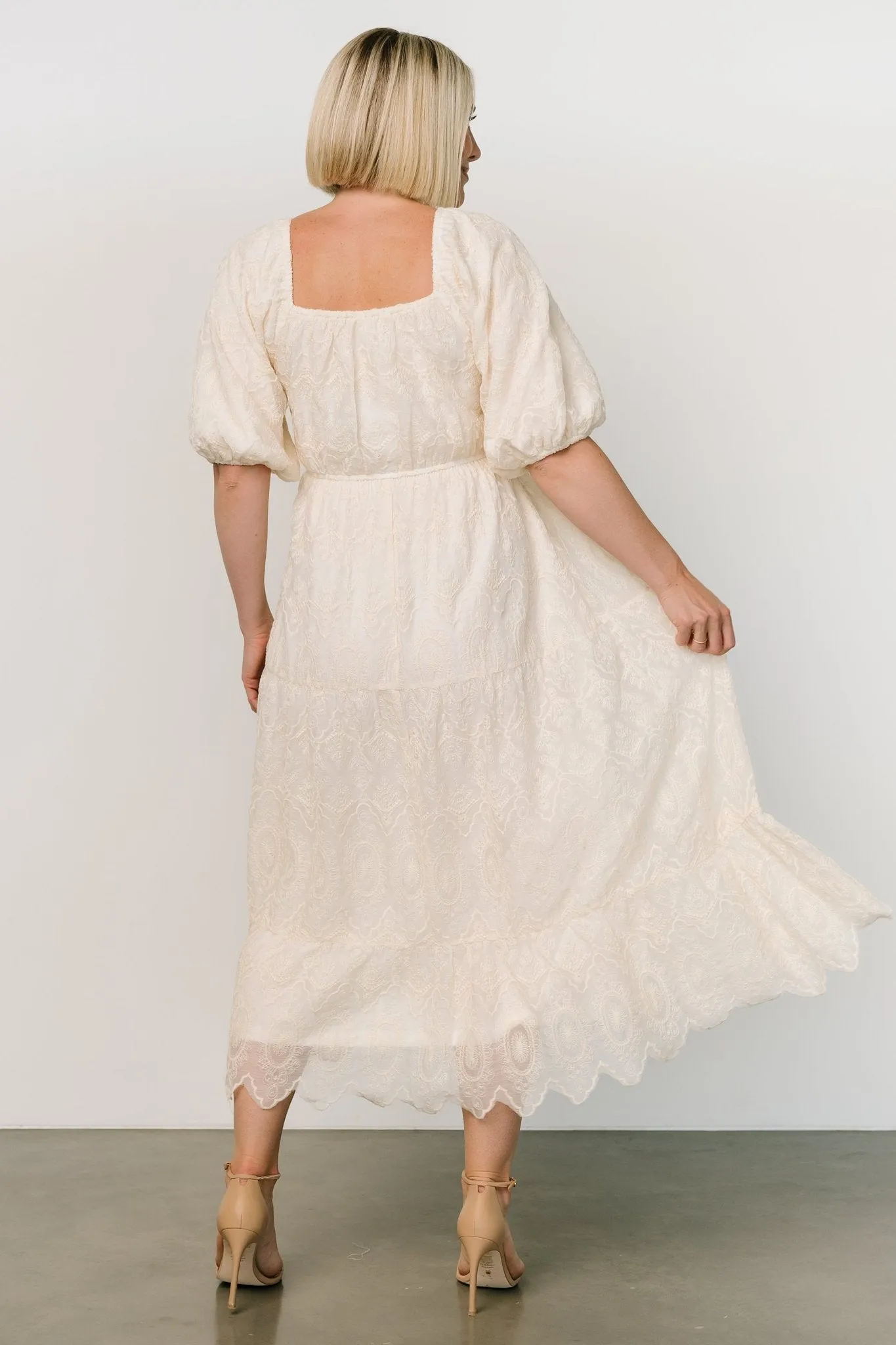 Rawlins Embroidered Dress | Ivory sold by Baltic Born product image thumbnail 4