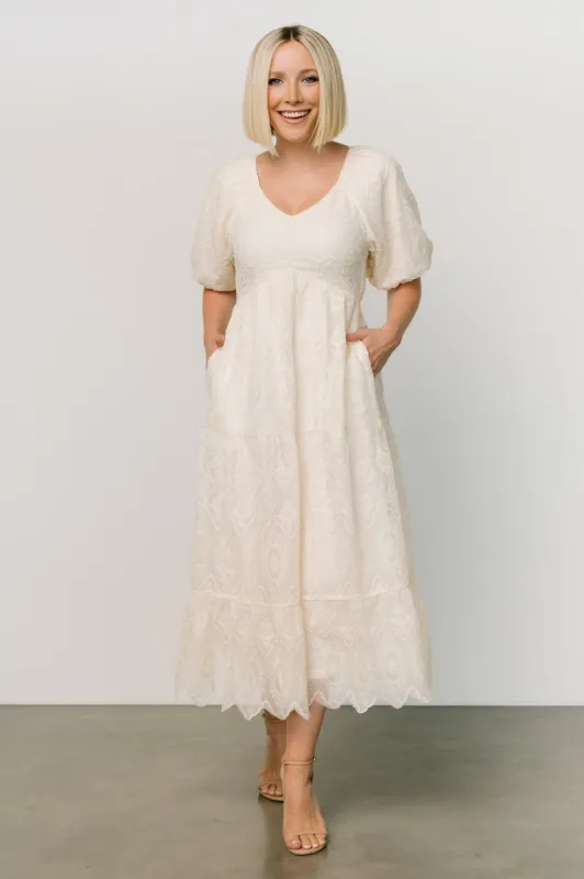 Rawlins Embroidered Dress | Ivory sold by Baltic Born