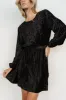 Anastasia Velvet Short Dress | Black sold by Baltic Born