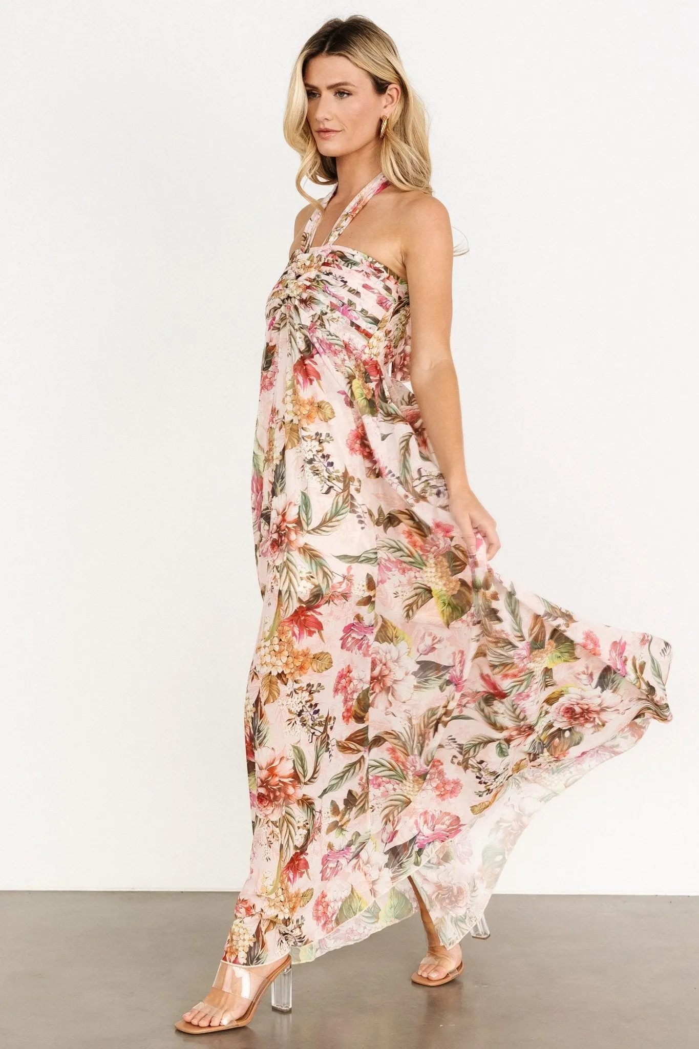 Valencia Maxi Dress | Blush Multi Floral sold by Baltic Born product image thumbnail 4