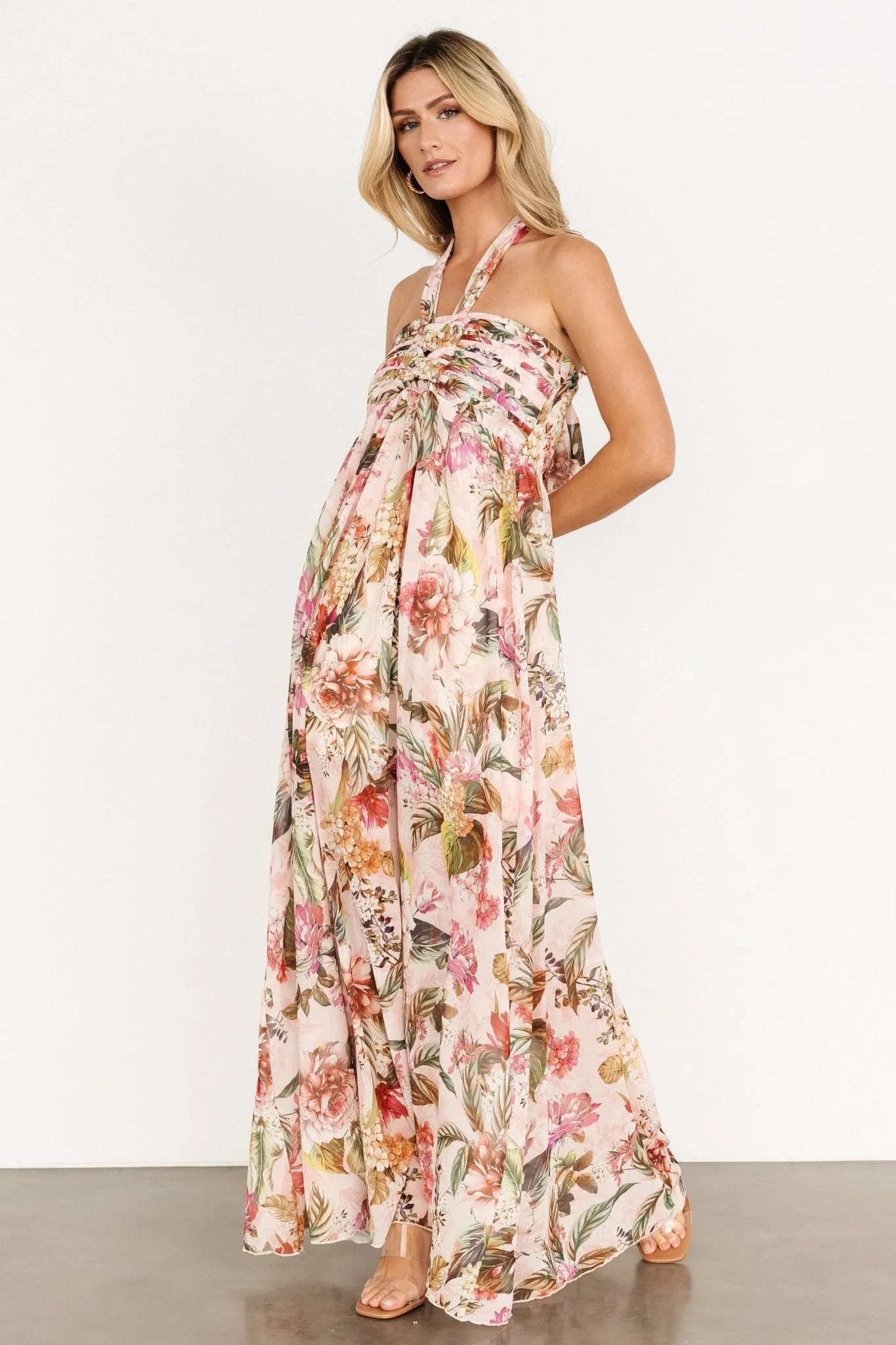 Valencia Maxi Dress | Blush Multi Floral sold by Baltic Born product image thumbnail 5