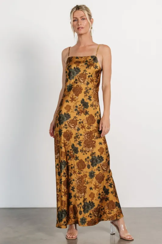 Hallie Tank Maxi Dress | Gold Multi sold by Baltic Born