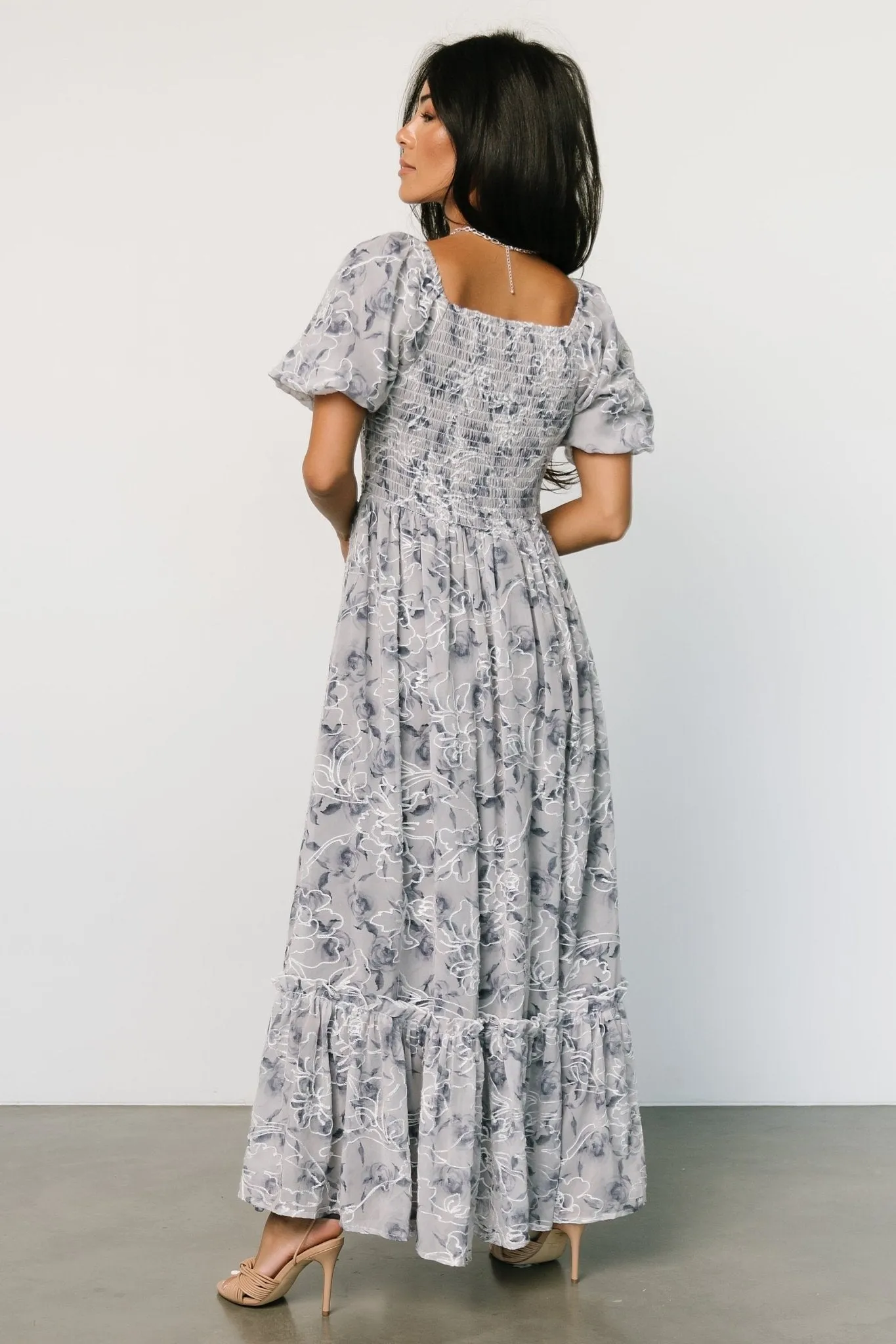 Helena Embroidered Maxi Dress | Slate Multi sold by Baltic Born product image thumbnail 4