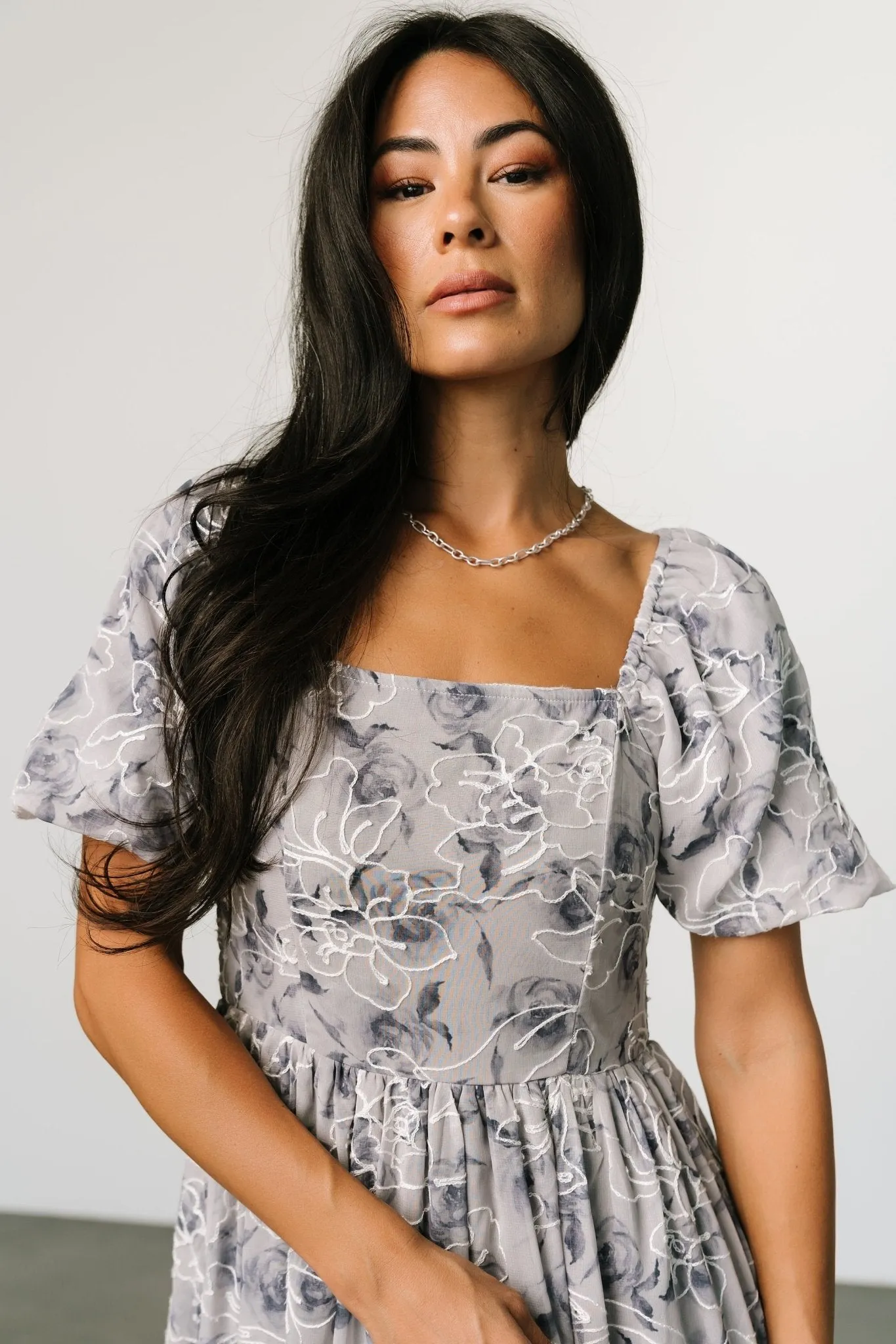 Helena Embroidered Maxi Dress | Slate Multi sold by Baltic Born product image thumbnail 2