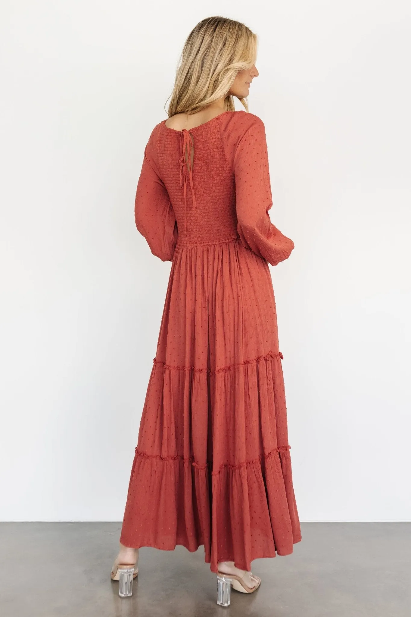 Bayley Smocked Dotted Maxi Dress | Red Rock sold by Baltic Born product image thumbnail 2