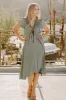 Poppy Satin Midi Dress | Eucalyptus sold by Baltic Born