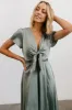 Poppy Satin Midi Dress | Eucalyptus sold by Baltic Born